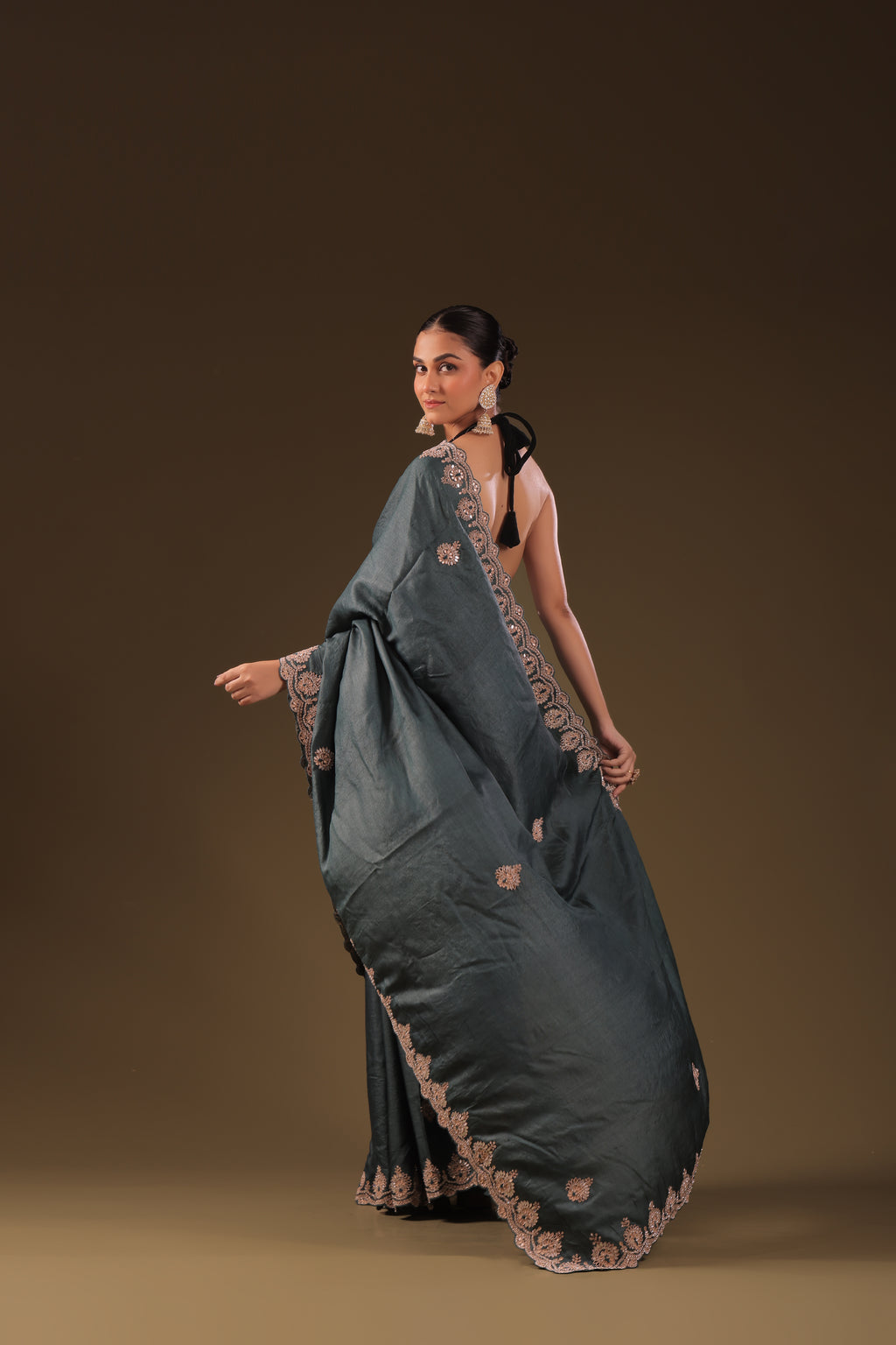 Tussar Zardosi Work