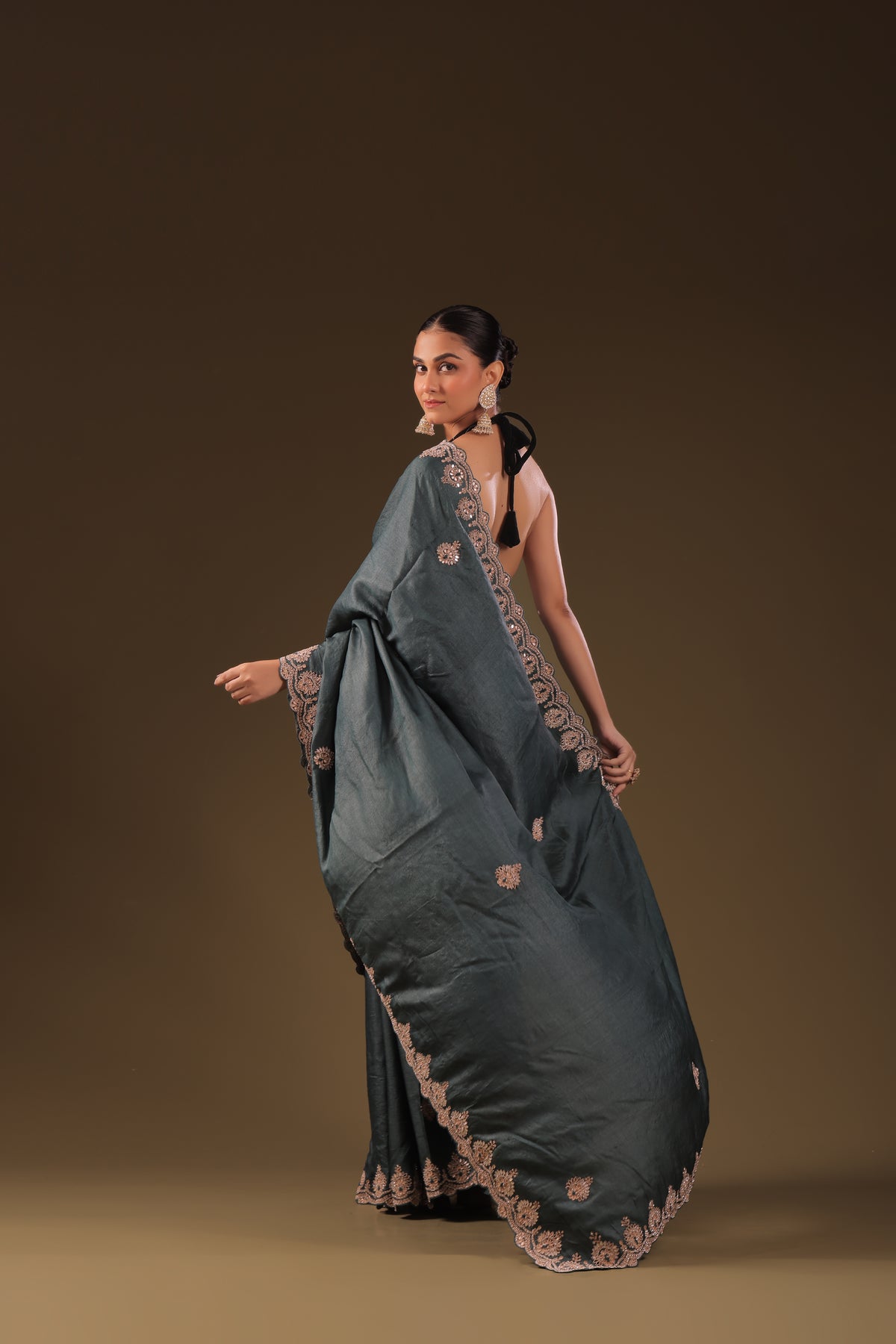 Tussar Zardosi Work