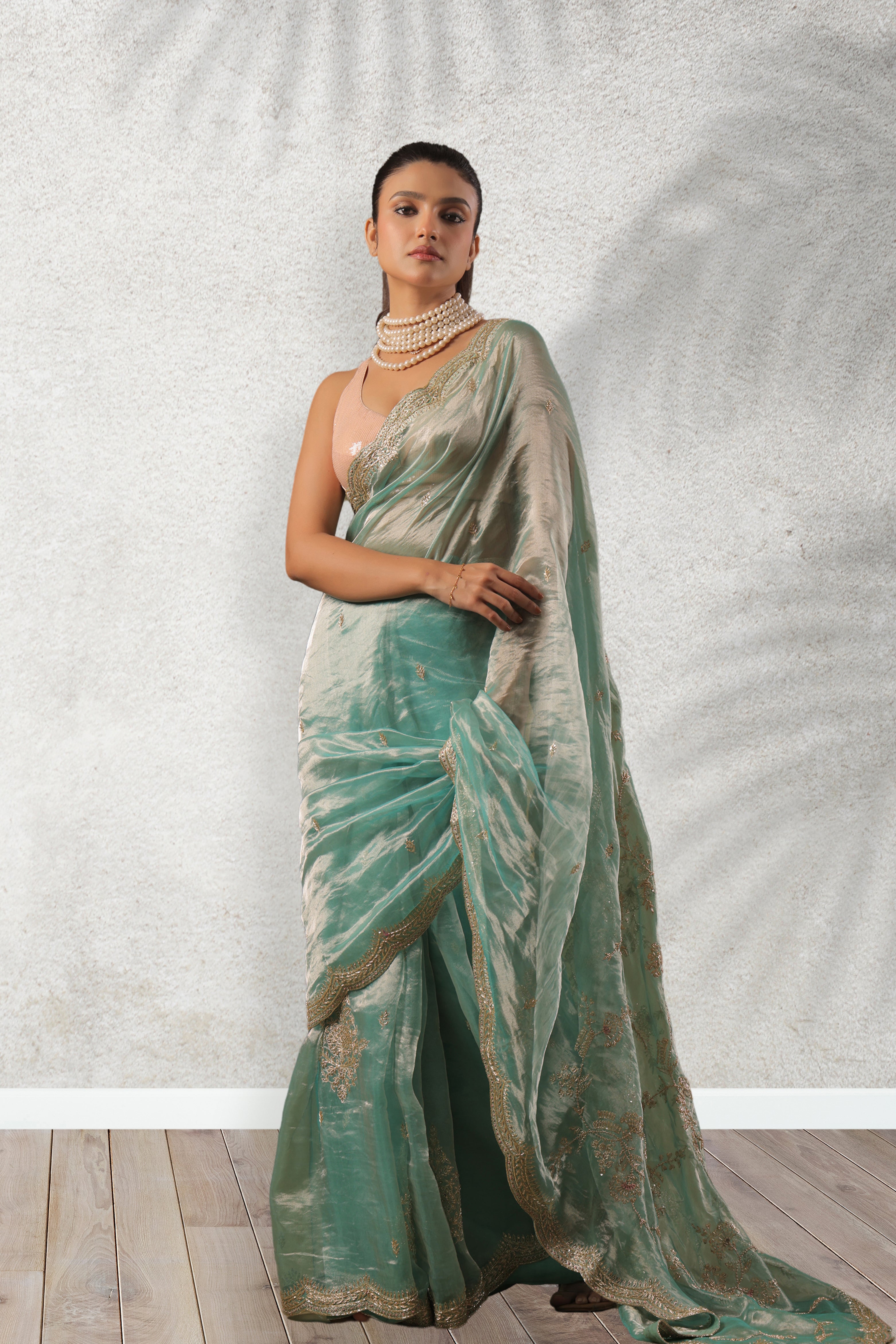 Exclusive Tissue Zardosi Work