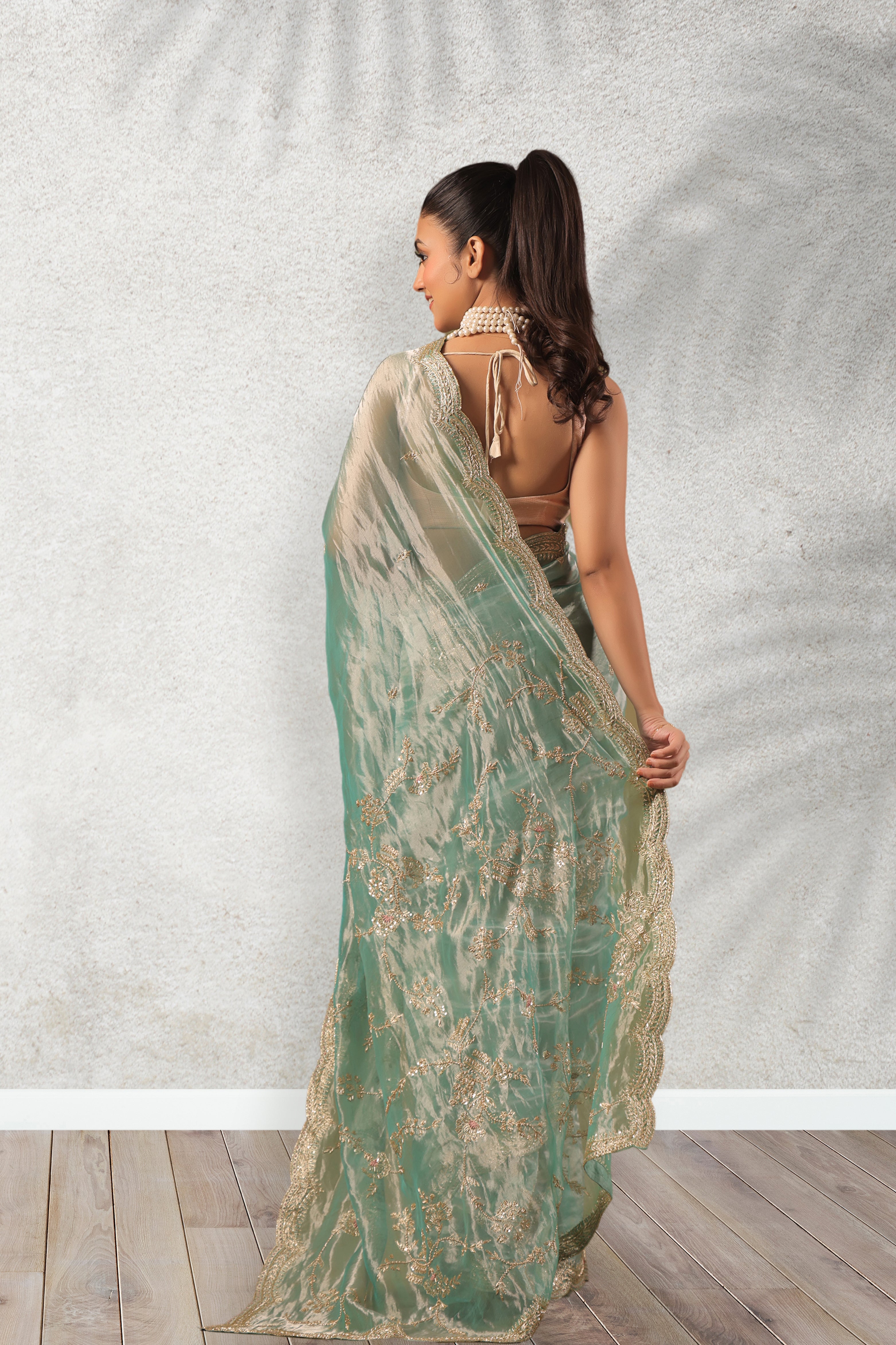 Exclusive Tissue Zardosi Work