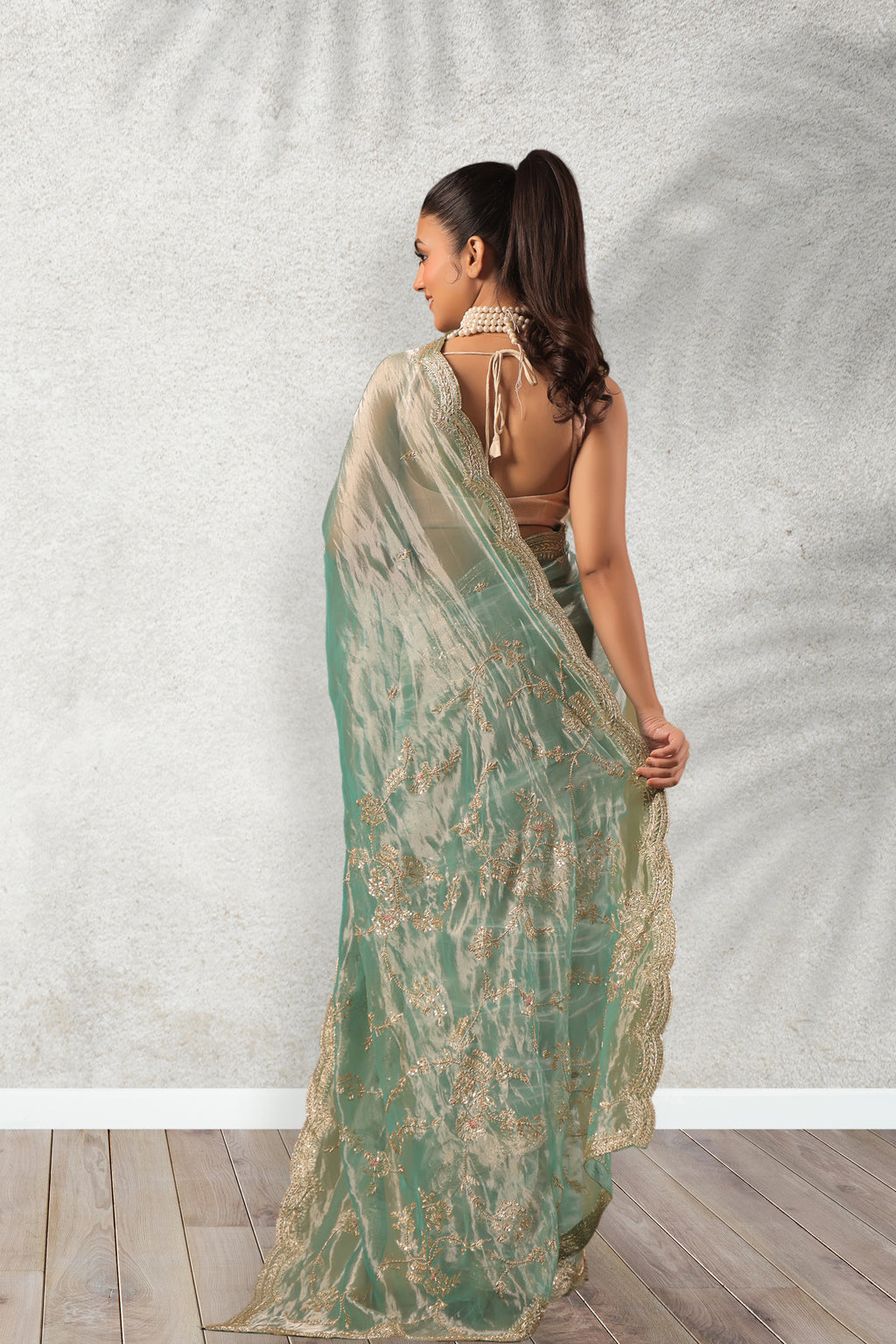 Exclusive Tissue Zardosi Work