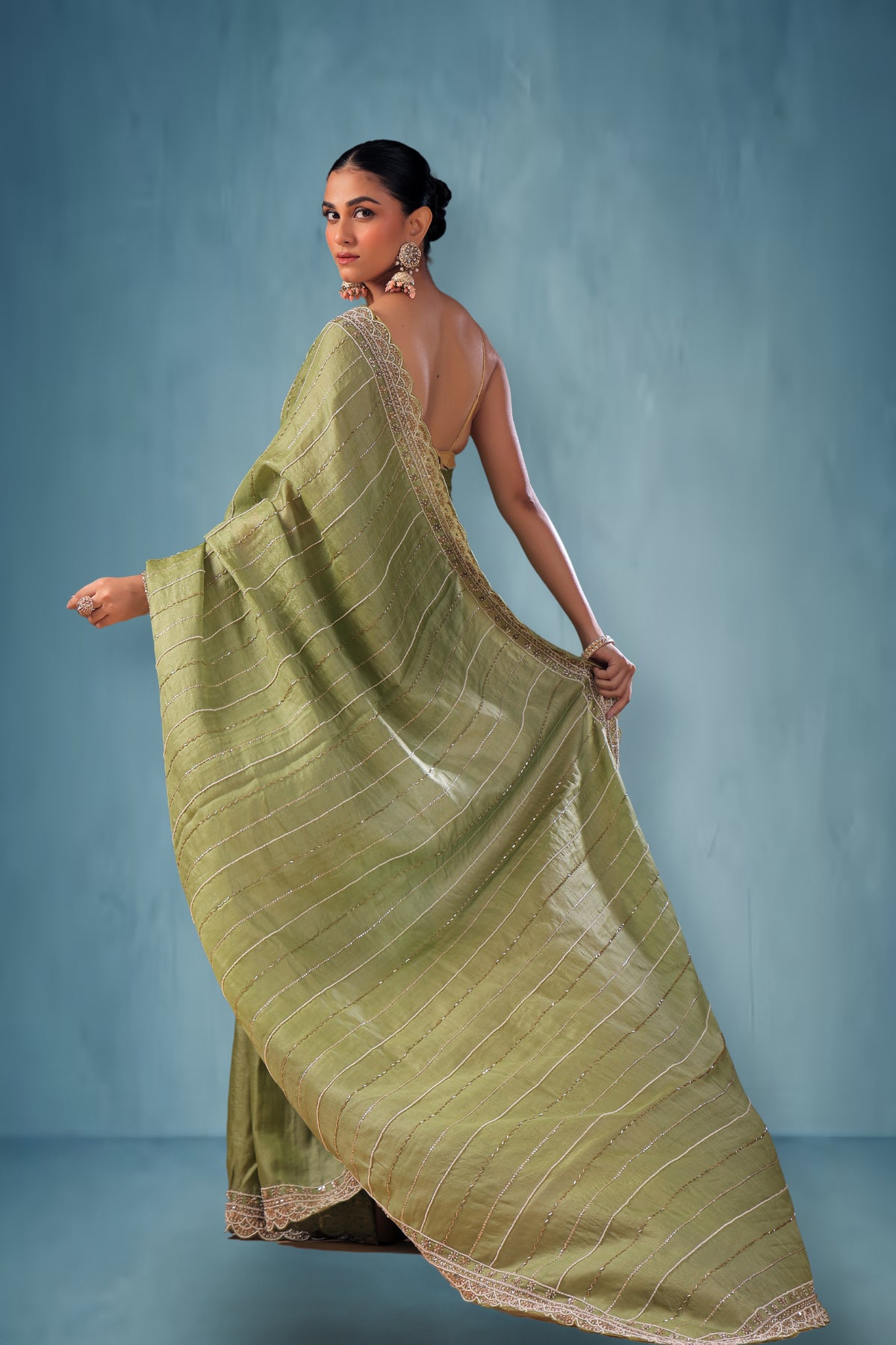 Tussar Zardosi Work