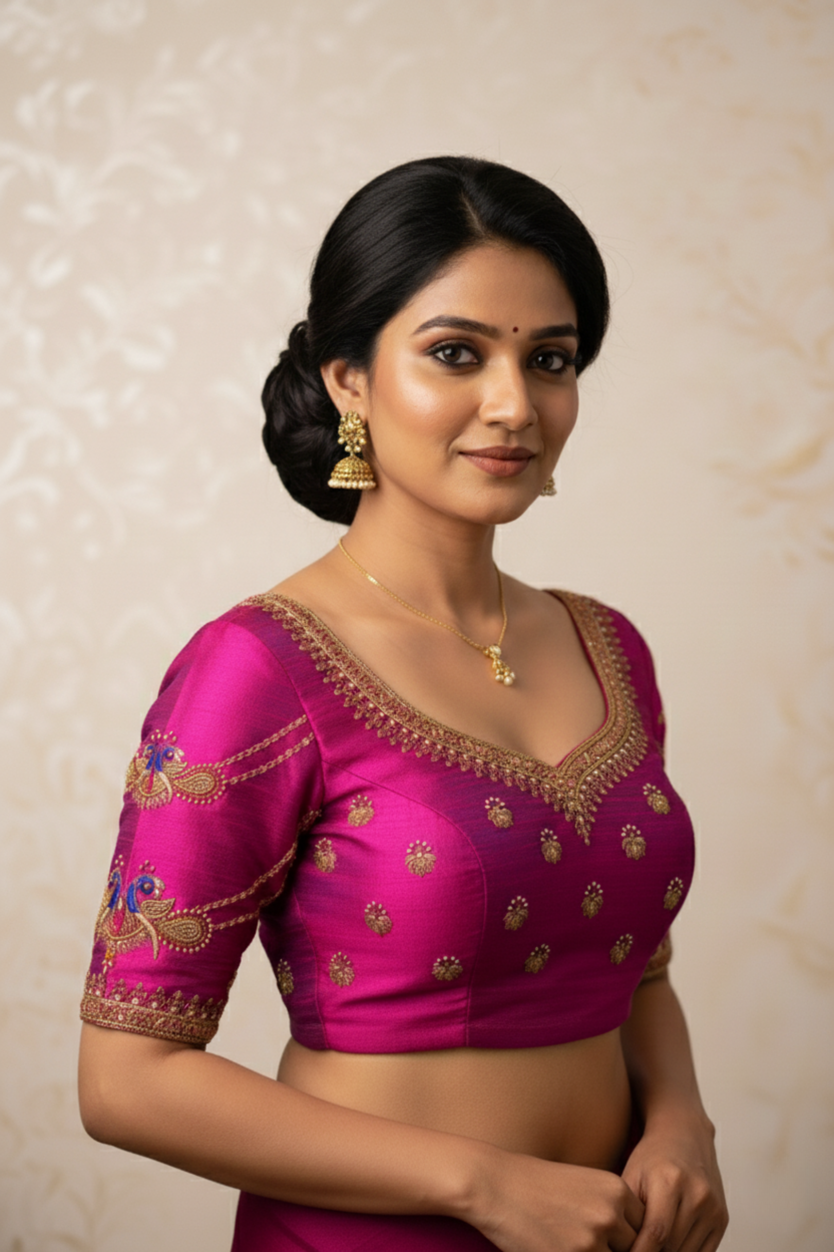 Raw Silk Zardosi Work