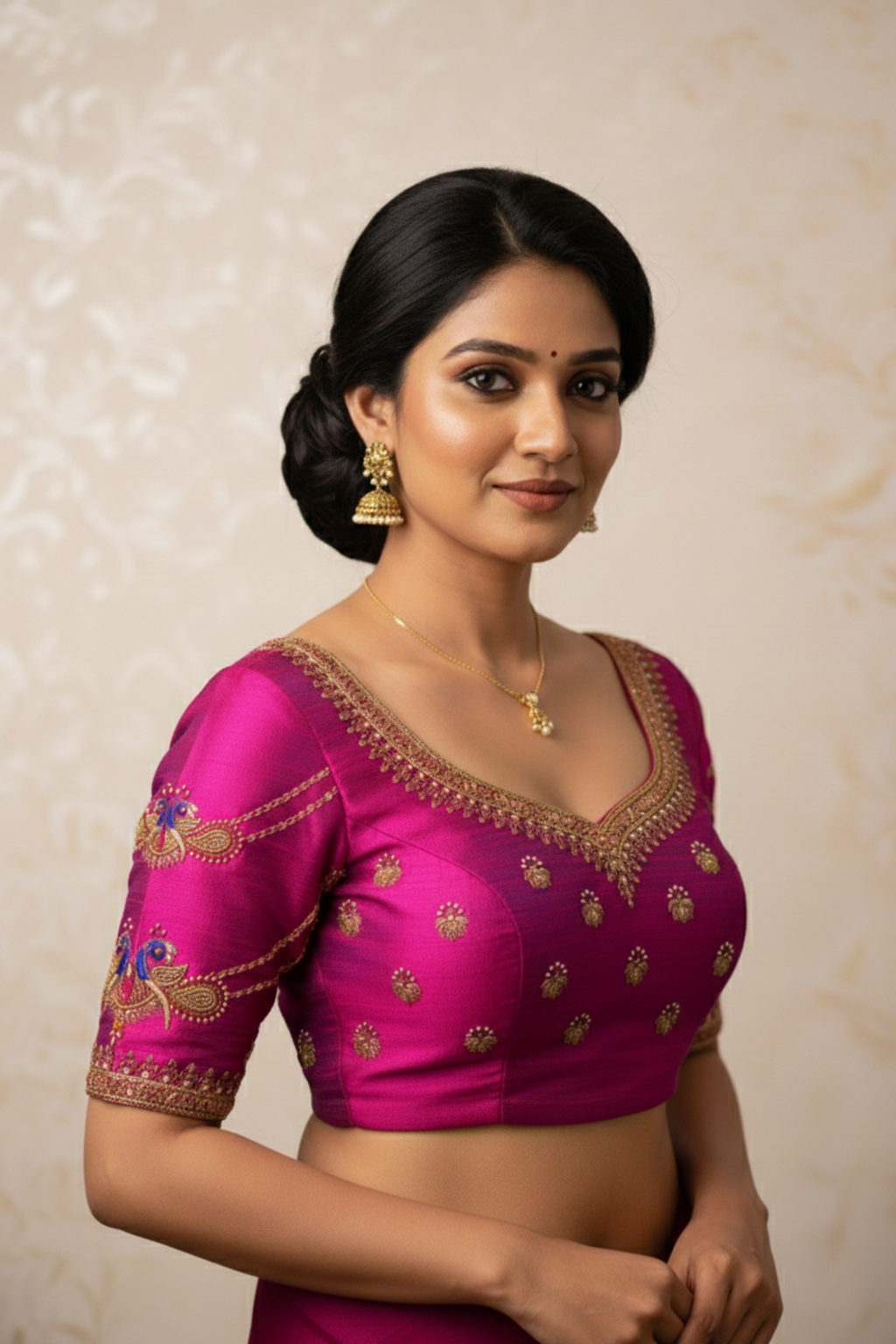Raw Silk Zardosi Work