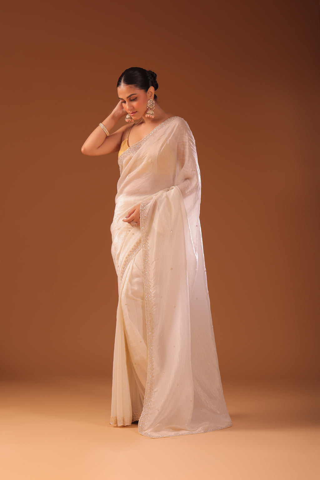 Crush Satin Zardosi Work