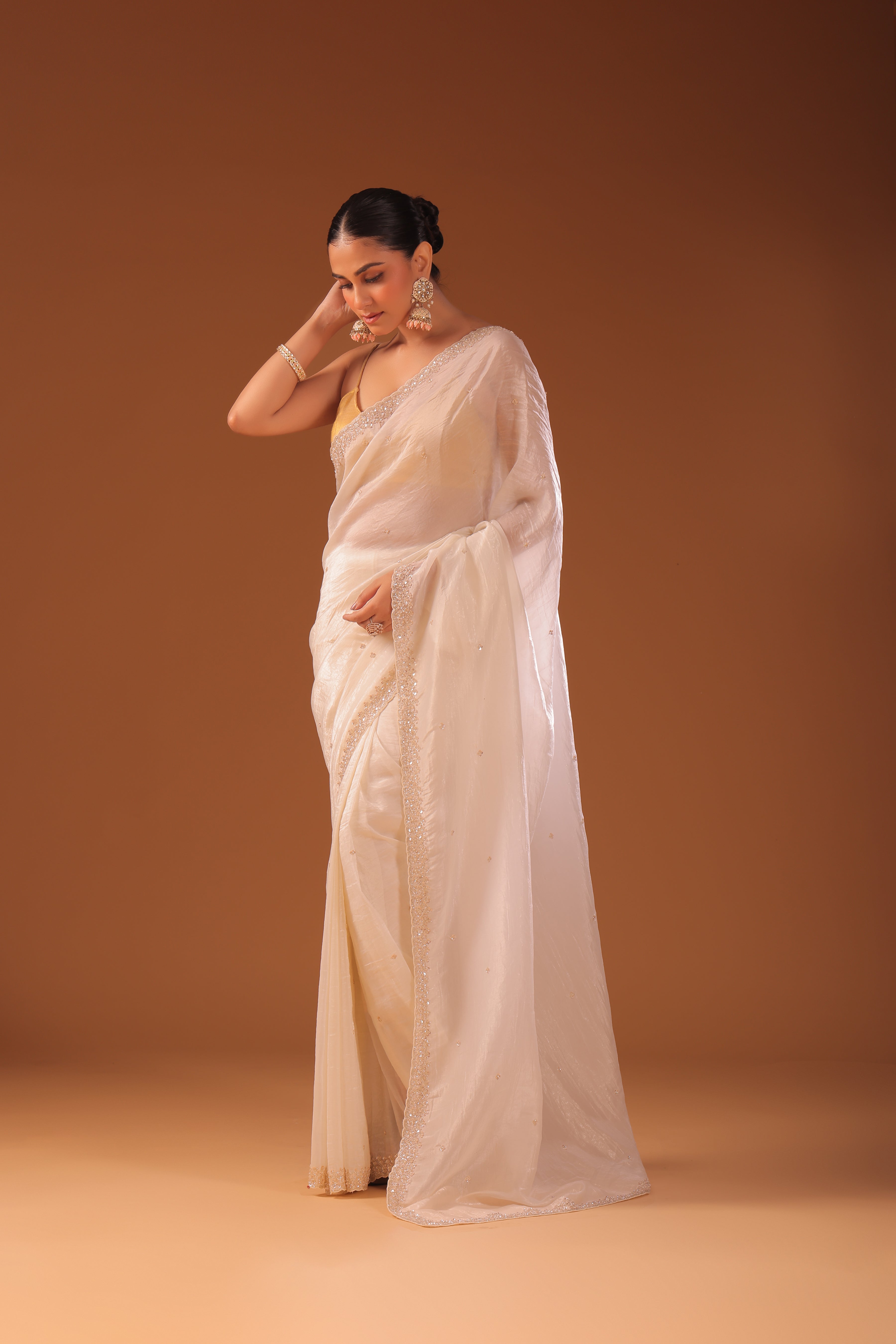 Crush Satin Zardosi Work