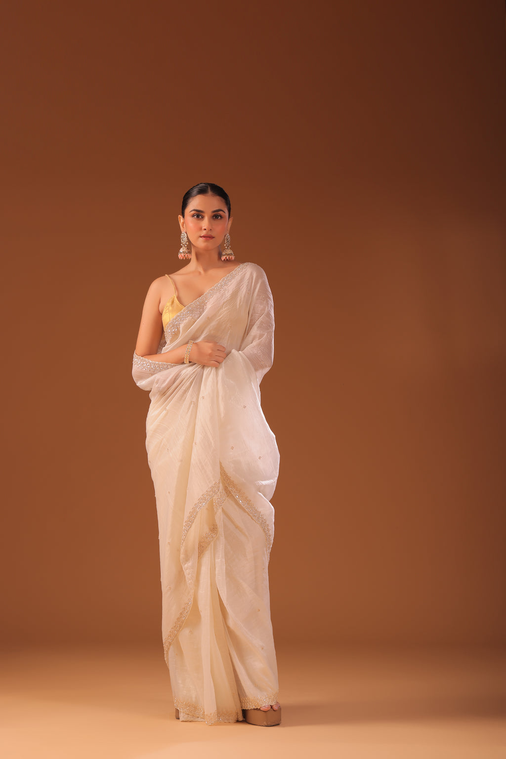 Crush Satin Zardosi Work