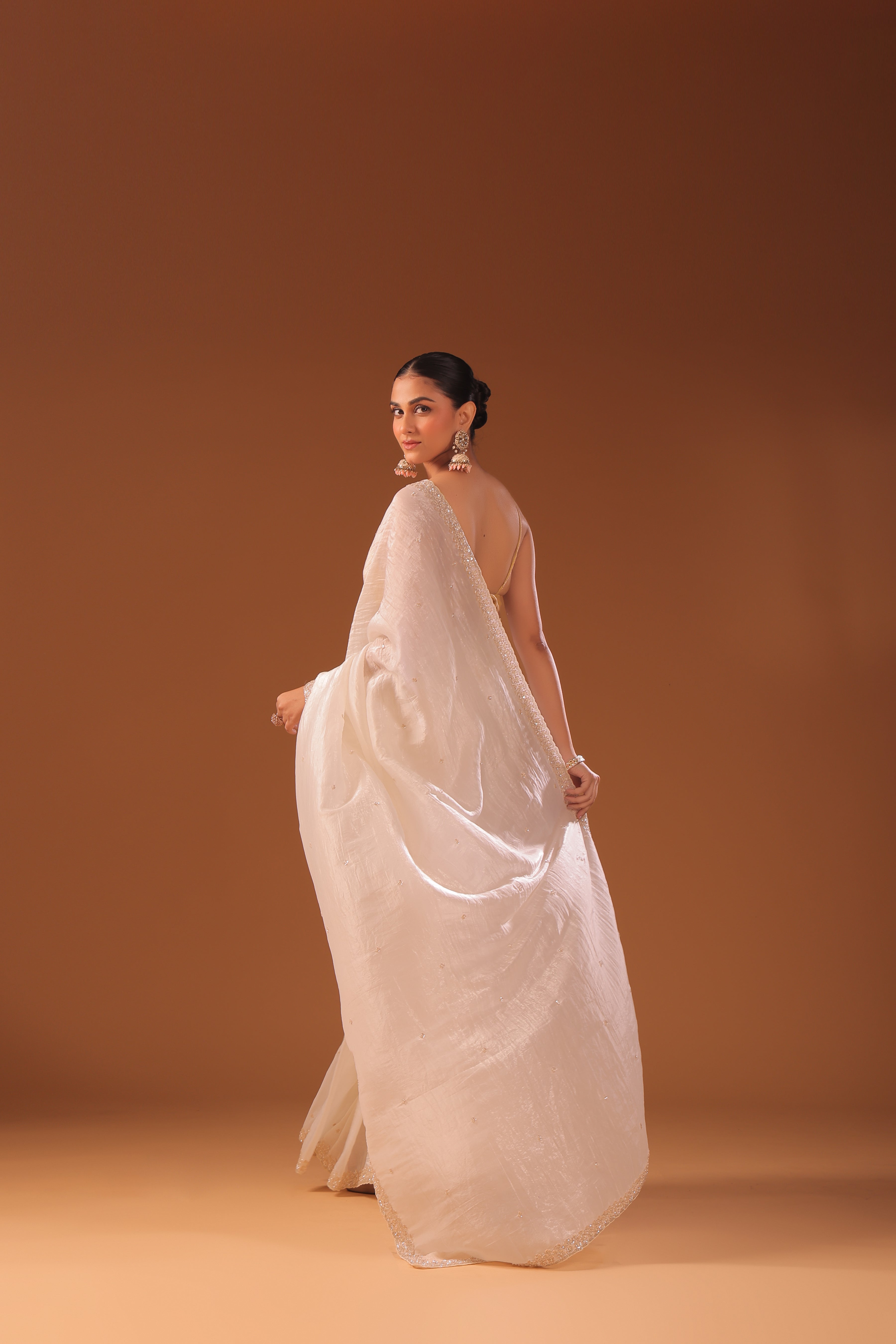 Crush Satin Zardosi Work