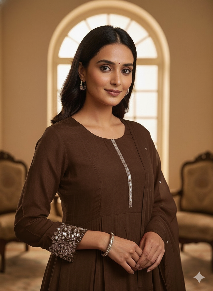 Chiffon 3PC Kurti Set