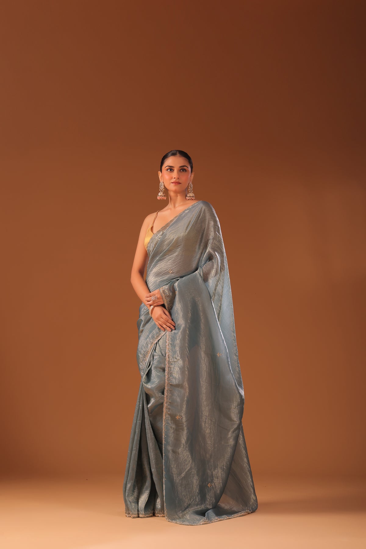 Crush Satin Cutdana Work