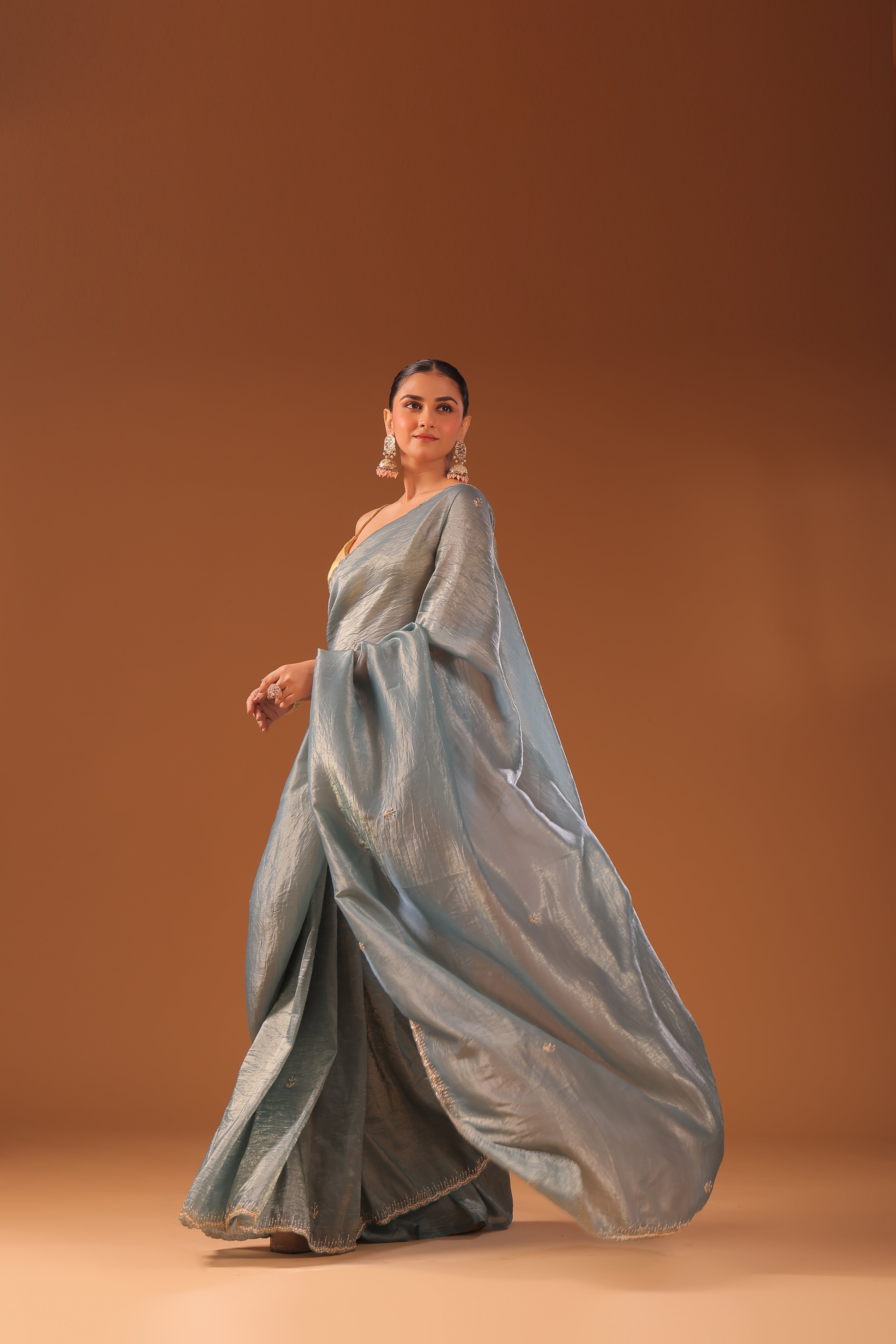 Crush Satin Cutdana Work