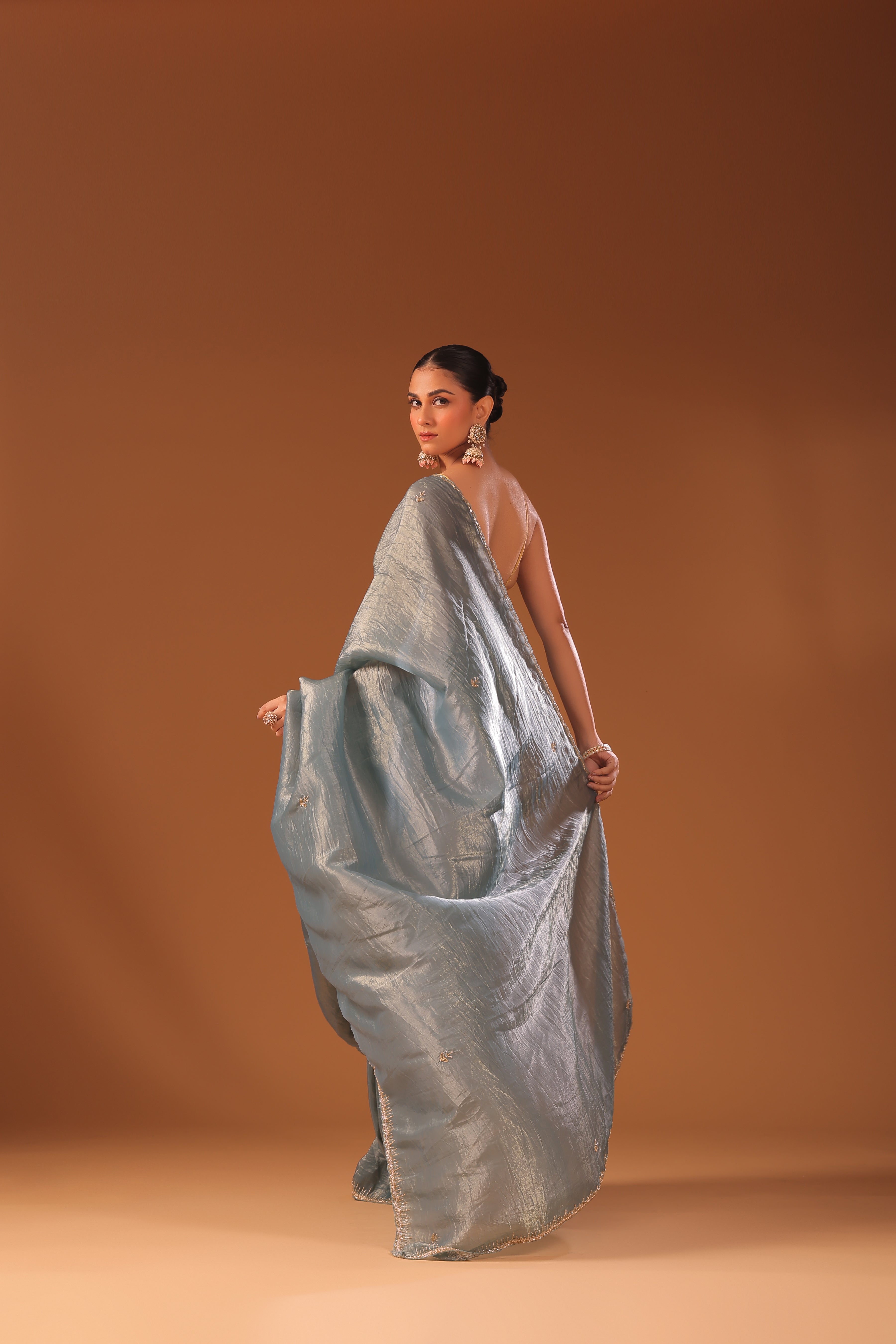 Crush Satin Cutdana Work