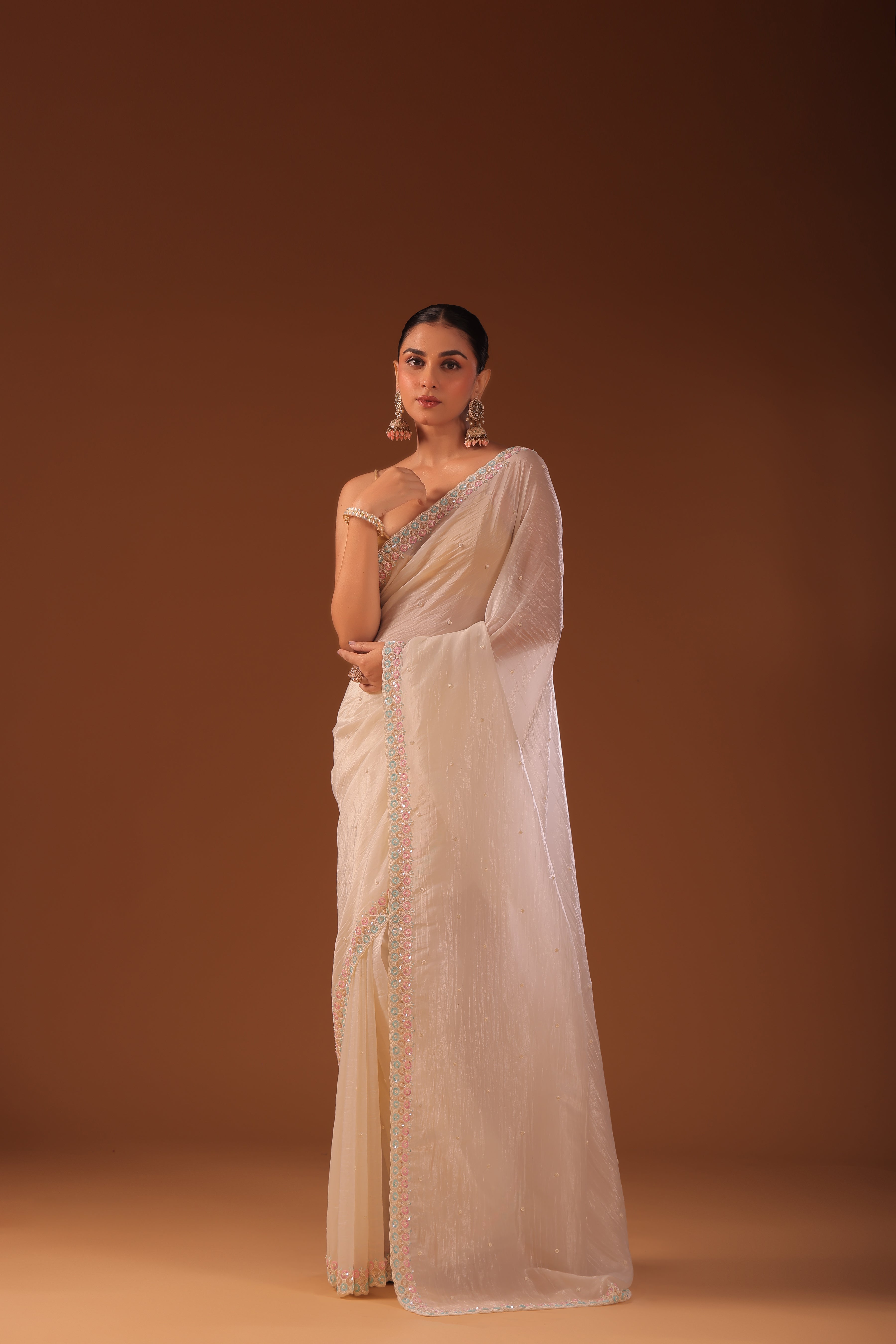 Crush Satin Pearl Work