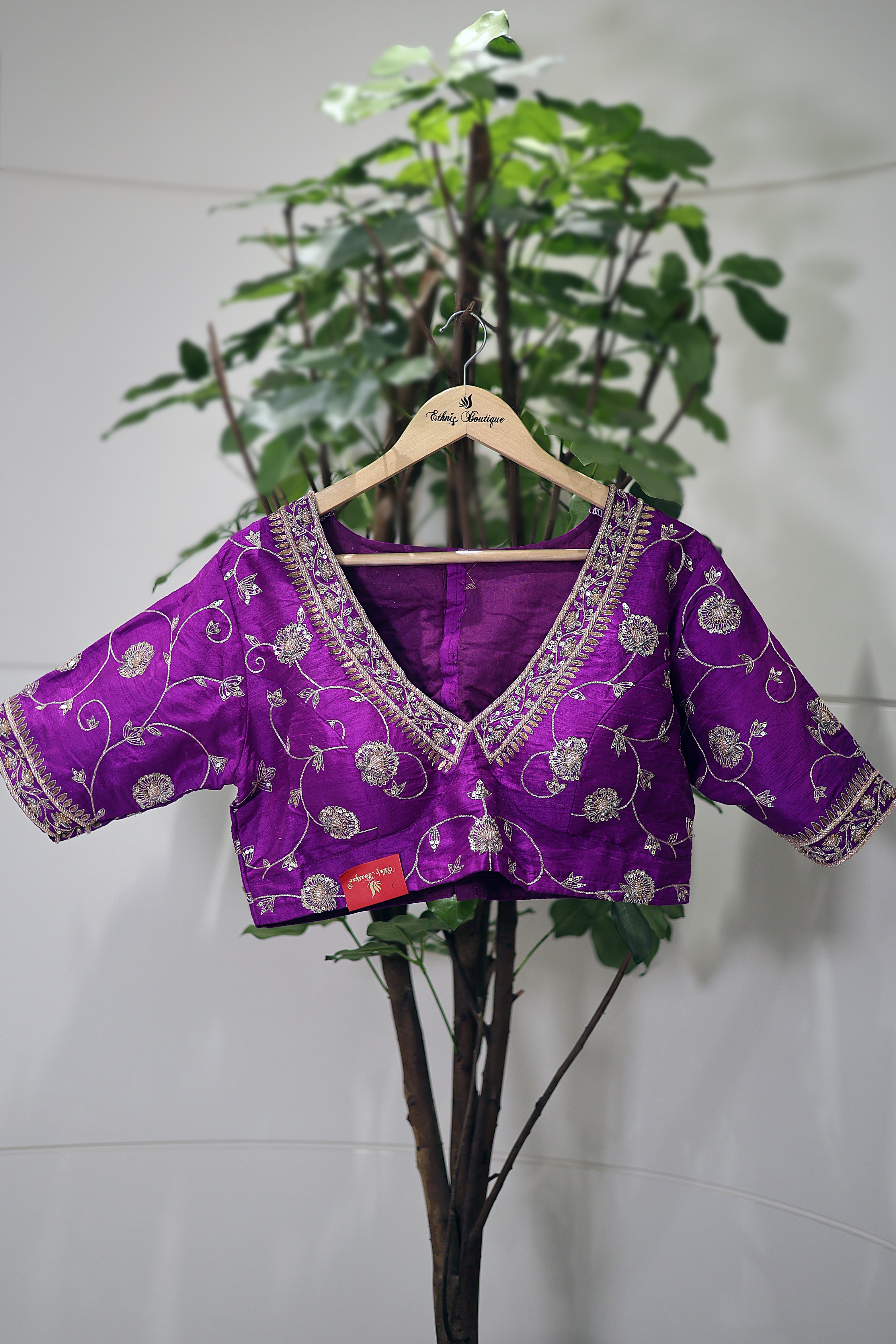 Raw Silk Zardosi Work