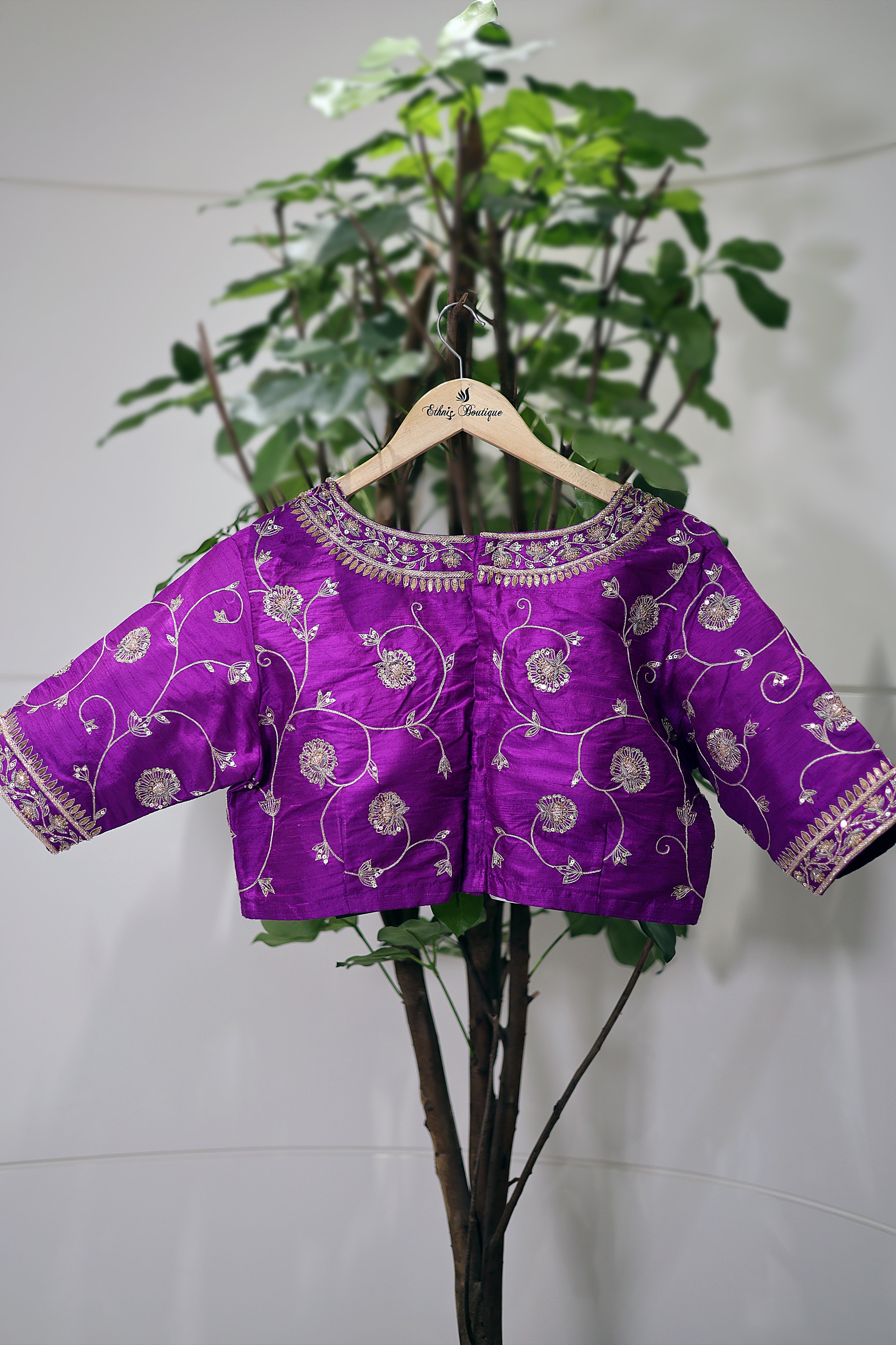 Raw Silk Zardosi Work