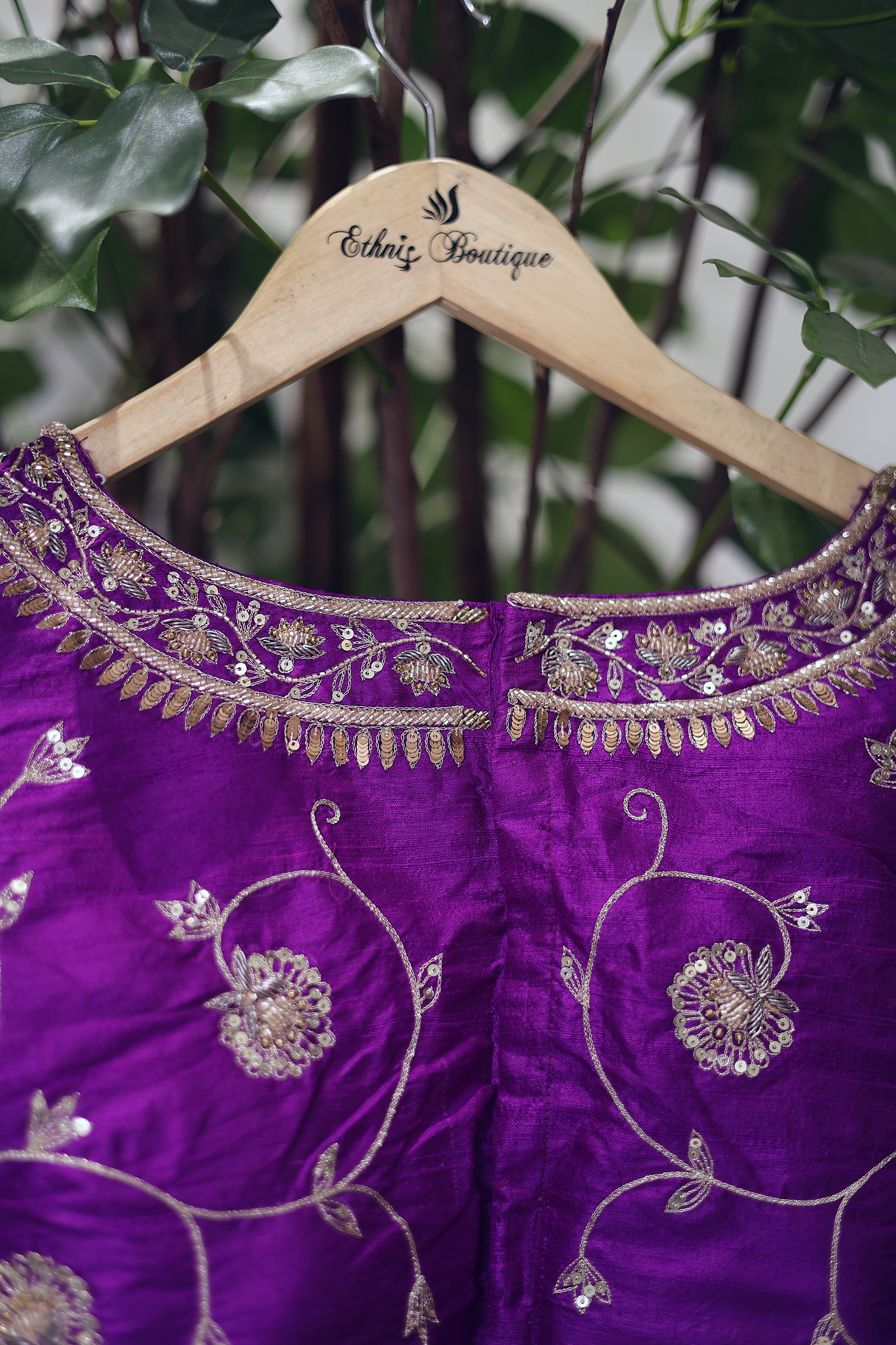 Raw Silk Zardosi Work