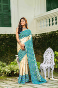 Beige Tussar Saree With Blouse Piece