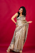 Tussar Base Tussar Kantha Saree With Blouse Piece