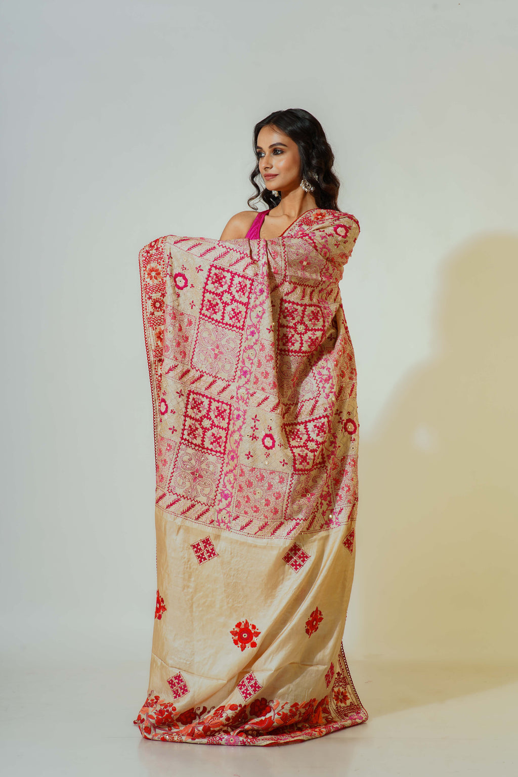 Bengal Tussar Fusion Saree With Blouse Piece