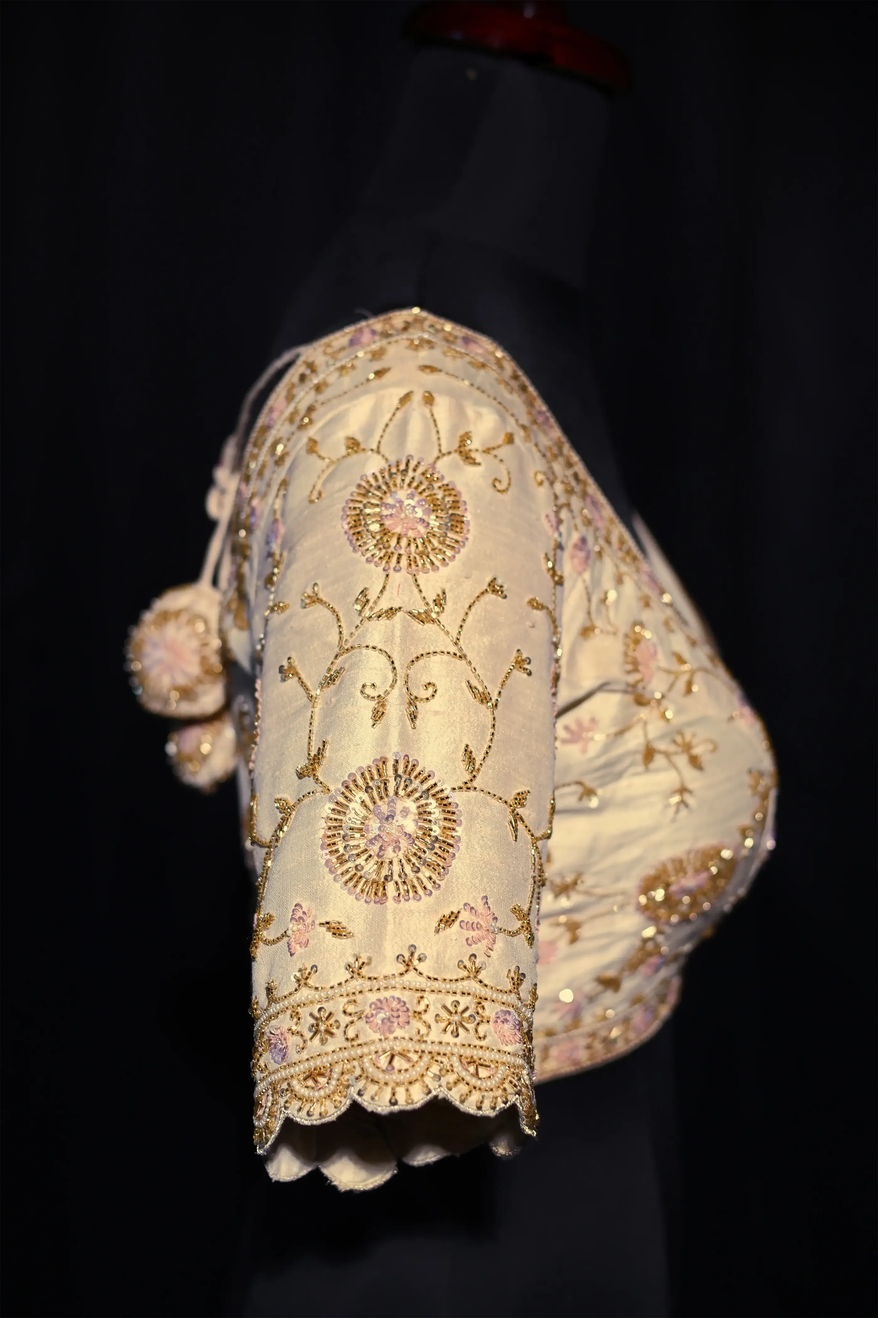 Offwhite Raw Silk Blouse For Women Jaal Style Party wear