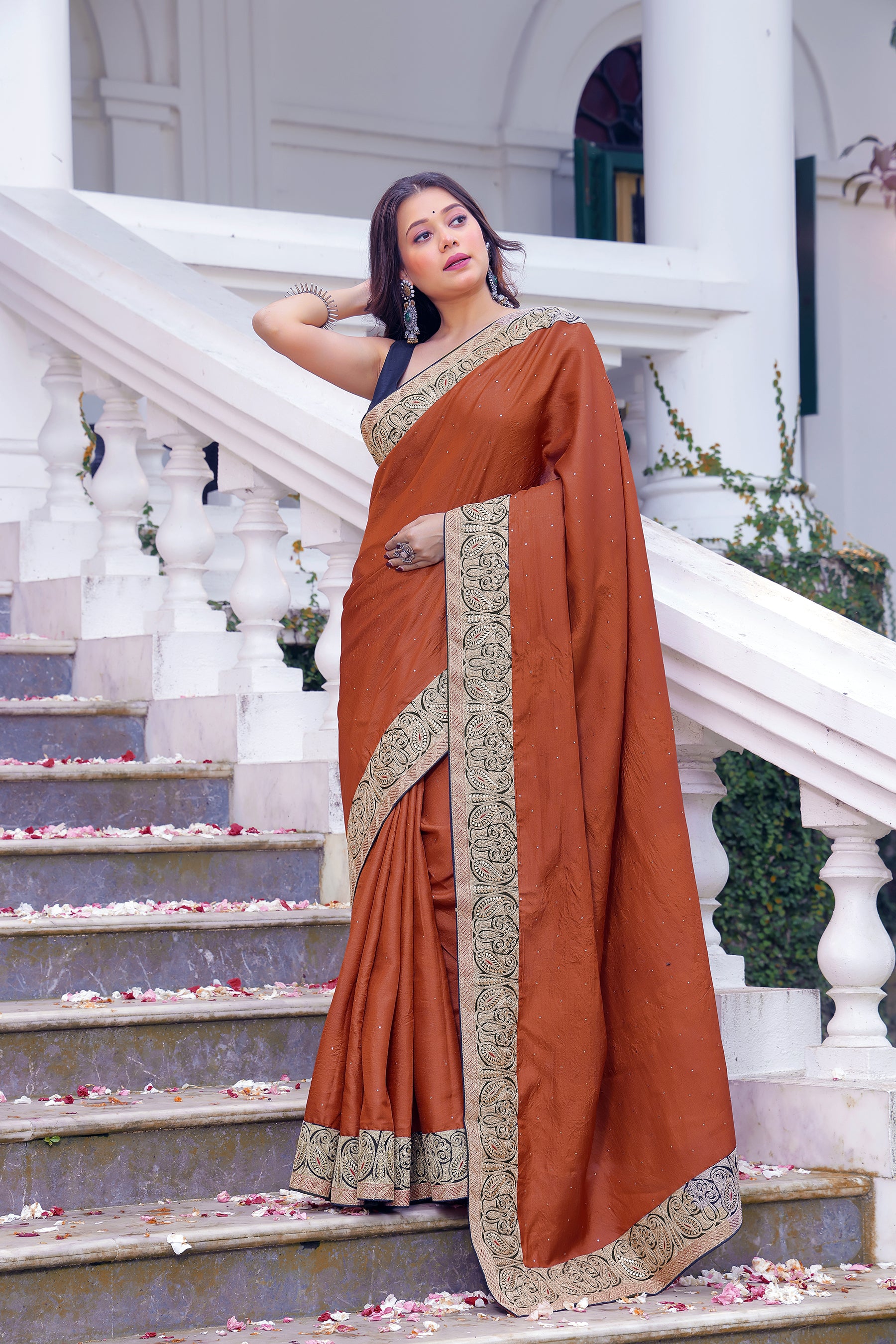 Tussar Mukesh Zari Work