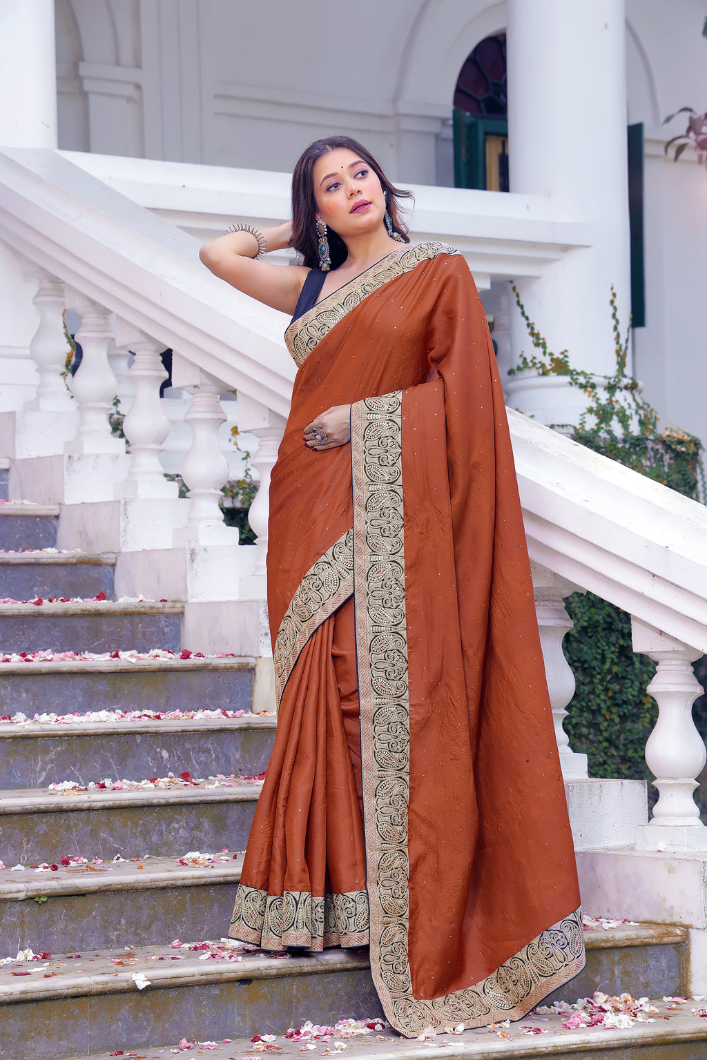 Tussar Mukesh Zari Work