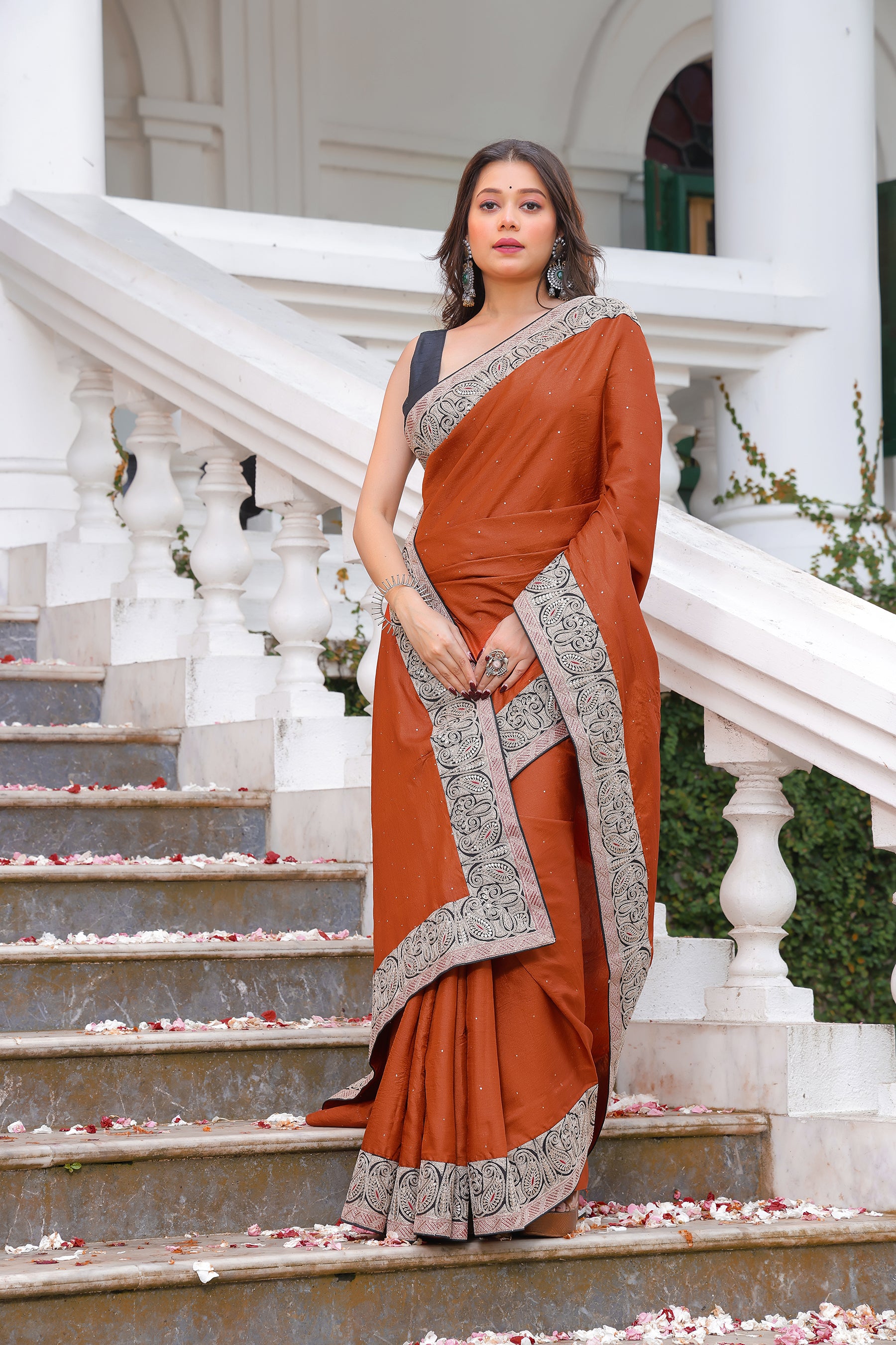 Tussar Mukesh Zari Work