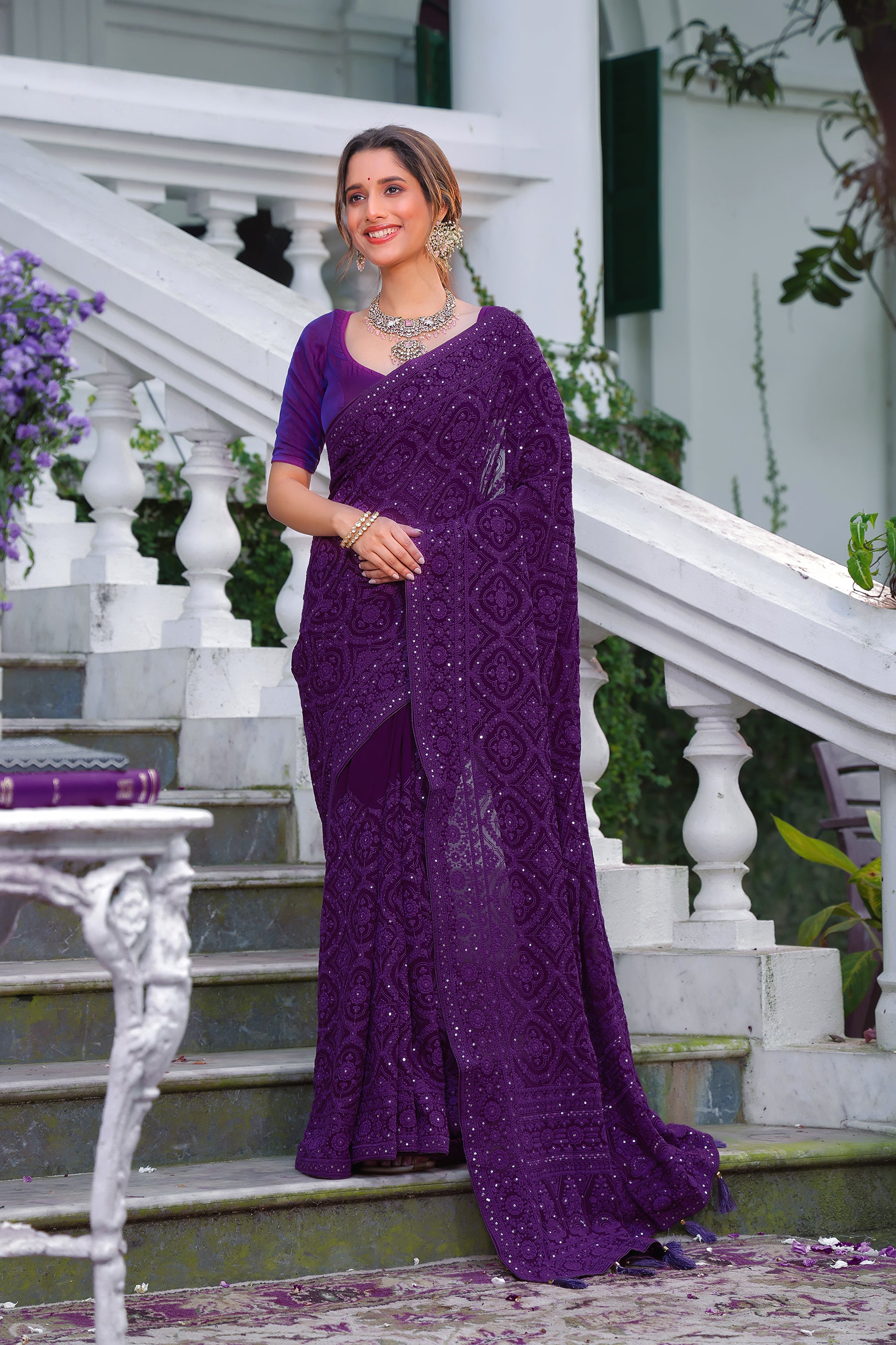 Chikankari Saree