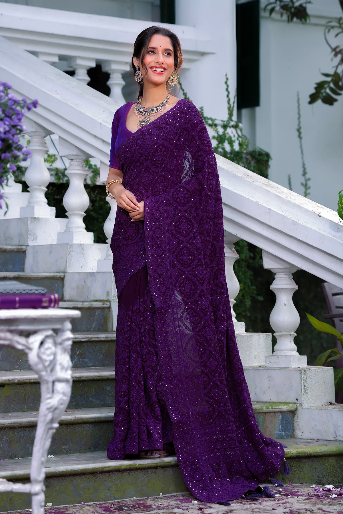 Chikankari Saree