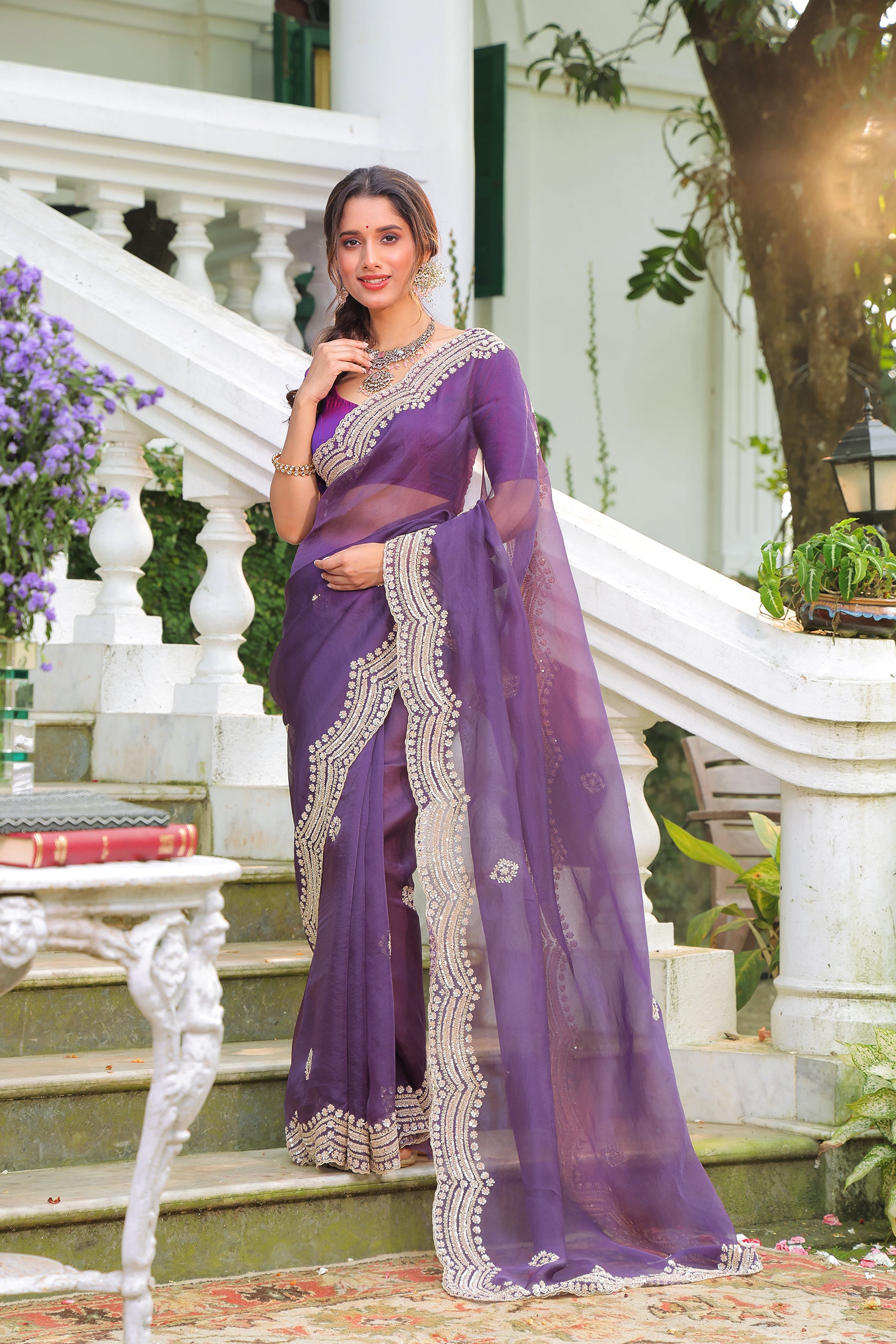 Organza Zardosi Work