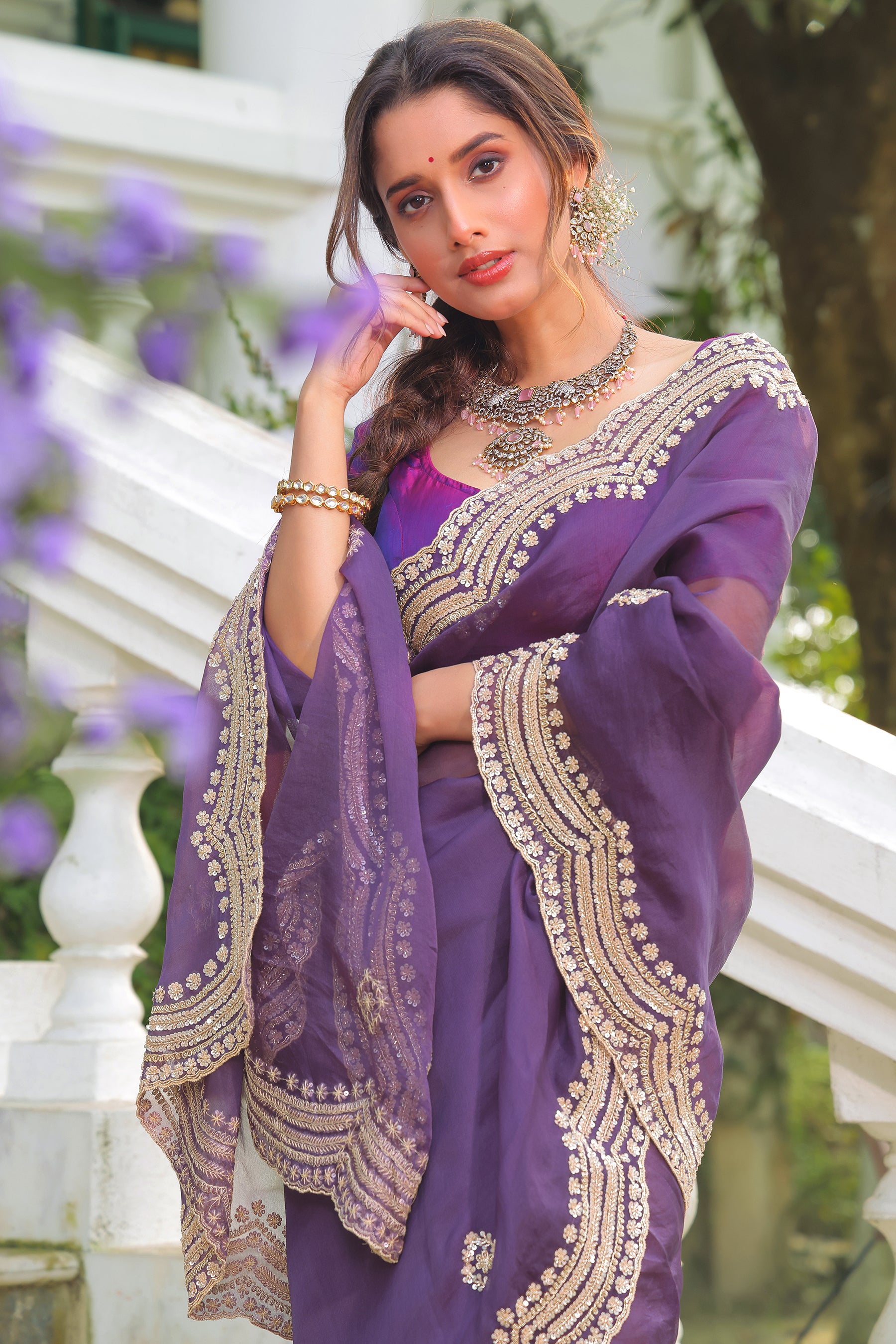 Organza Zardosi Work