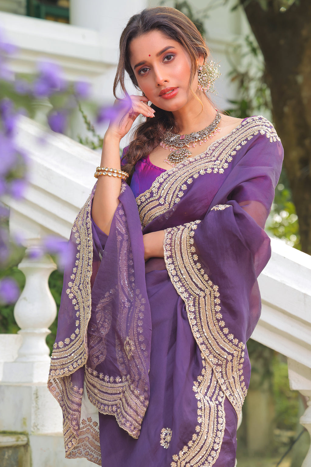 Organza Zardosi Work