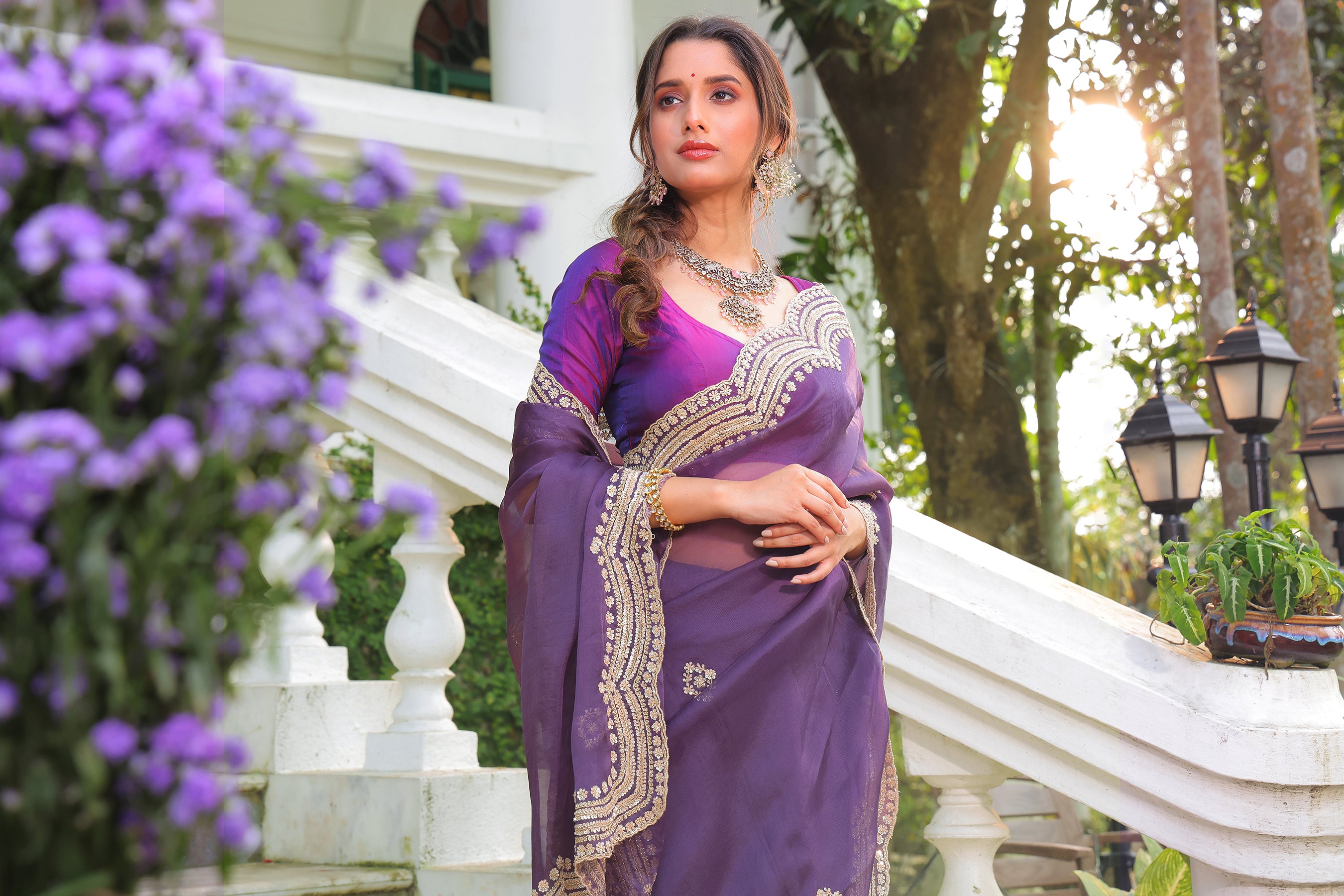 Organza Zardosi Work