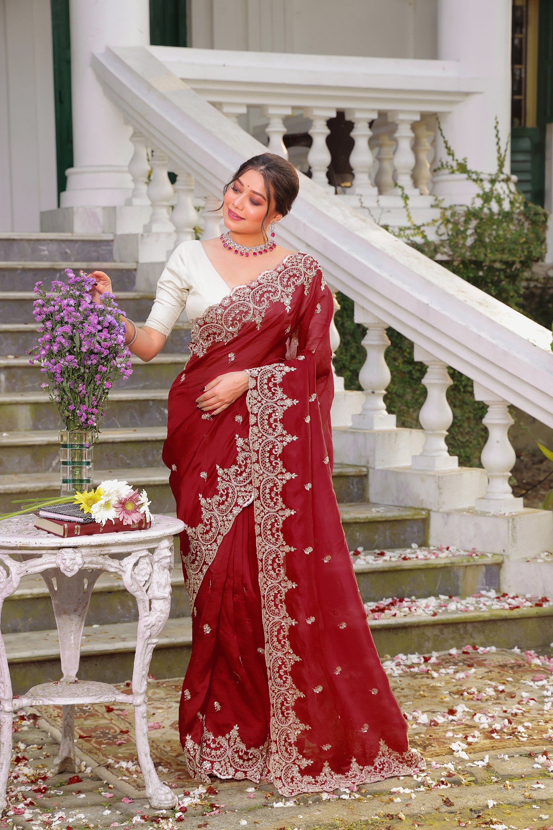 Exclusive Organza Zardosi Work