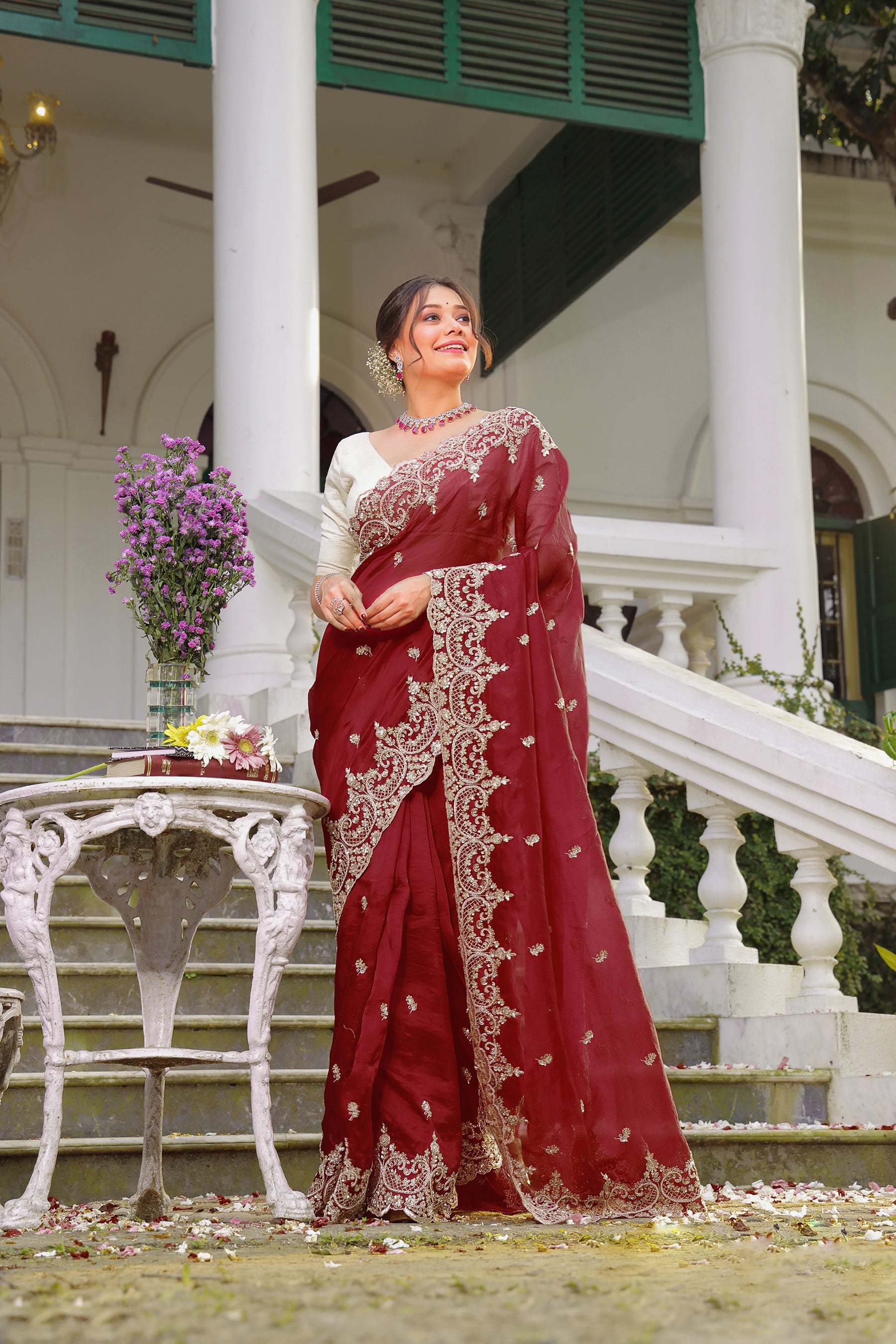 Exclusive Organza Zardosi Work