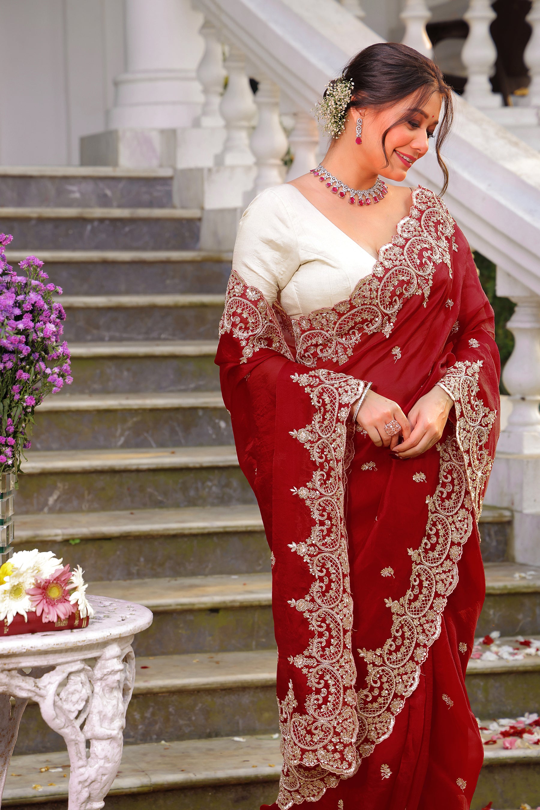 Exclusive Organza Zardosi Work