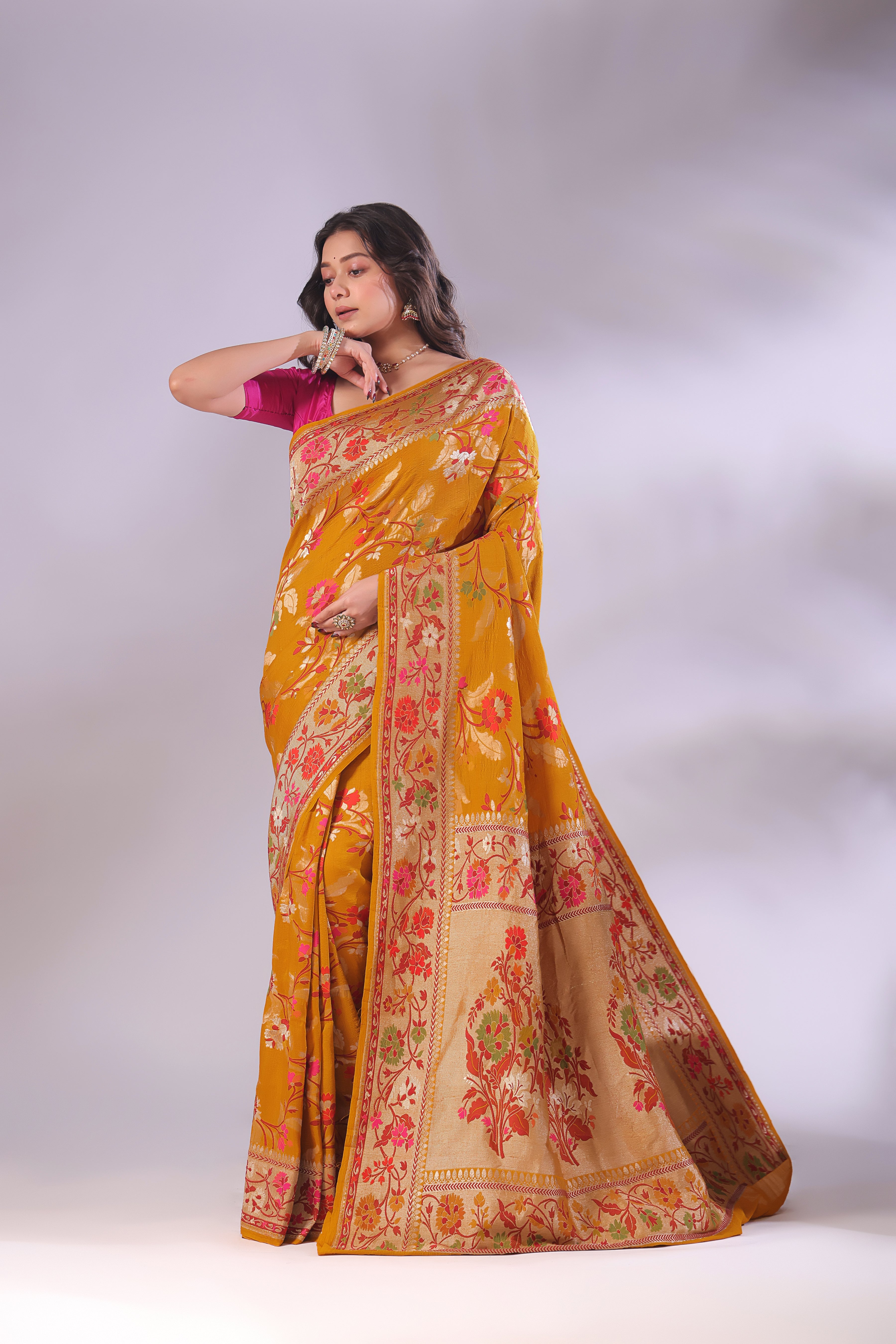 Tussar Georgette
