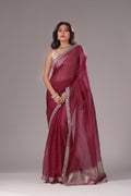 Checks Organza Zari Border
