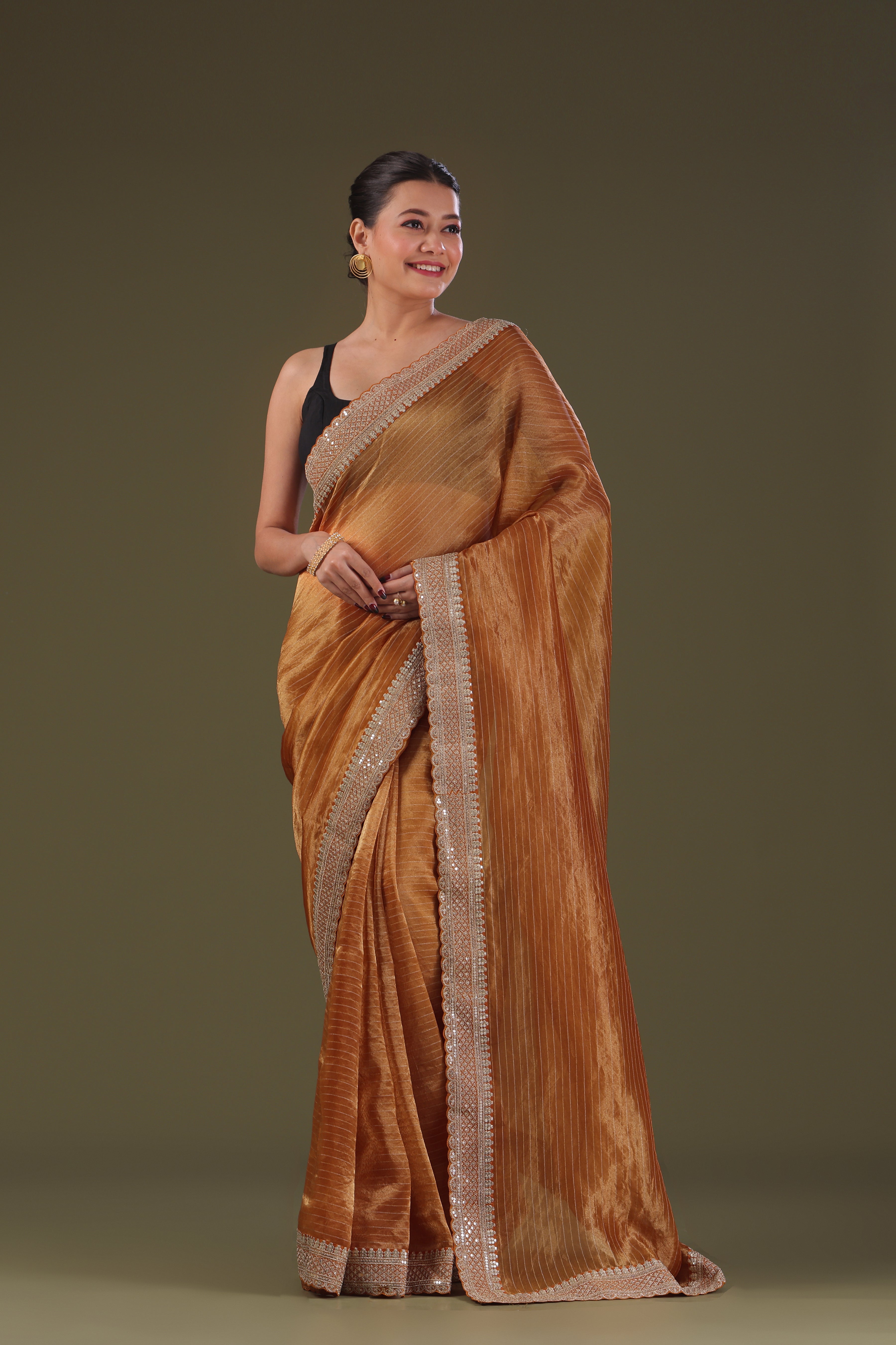 Organza Tissue Zari Border