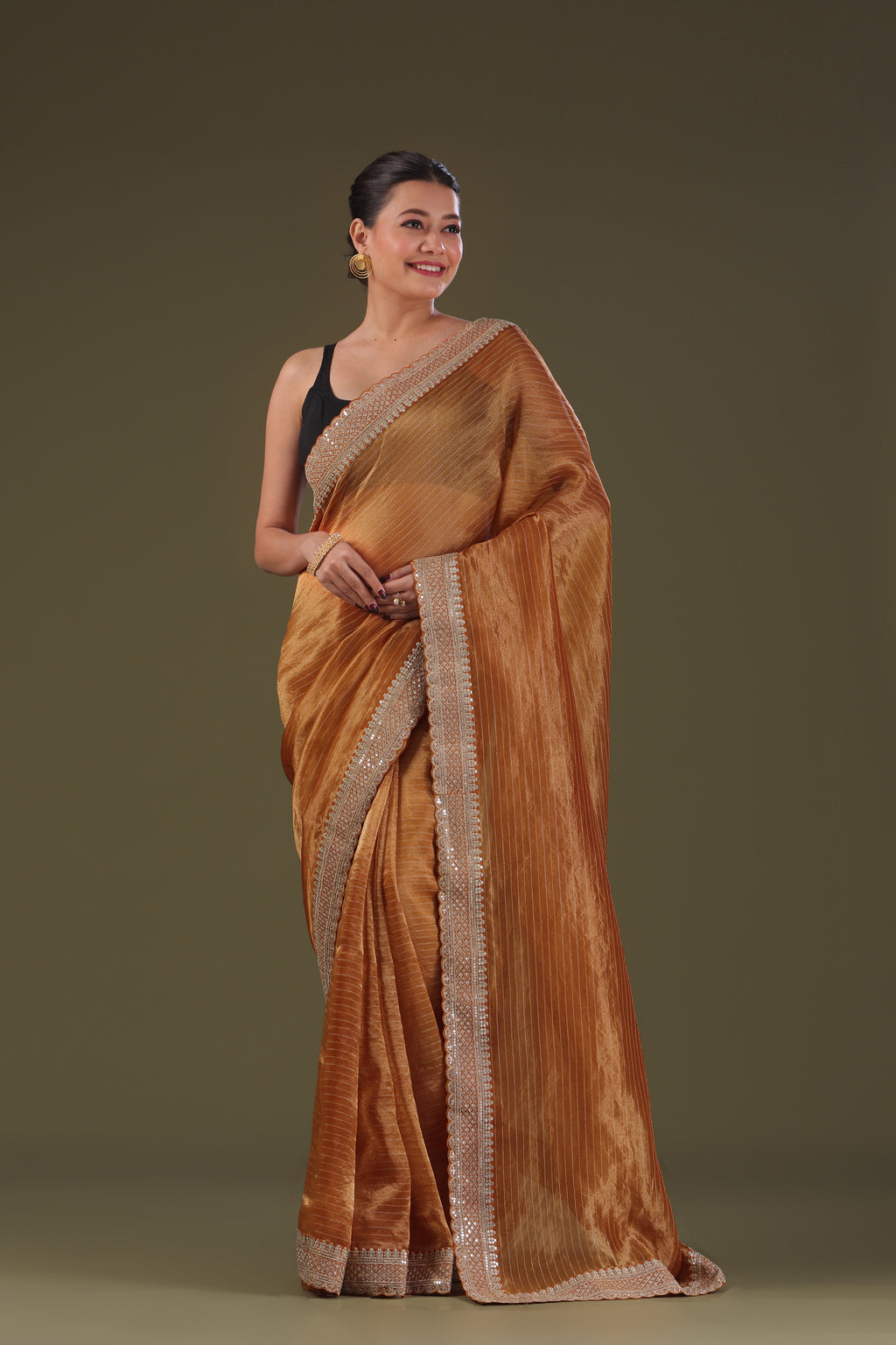 Organza Tissue Zari Border