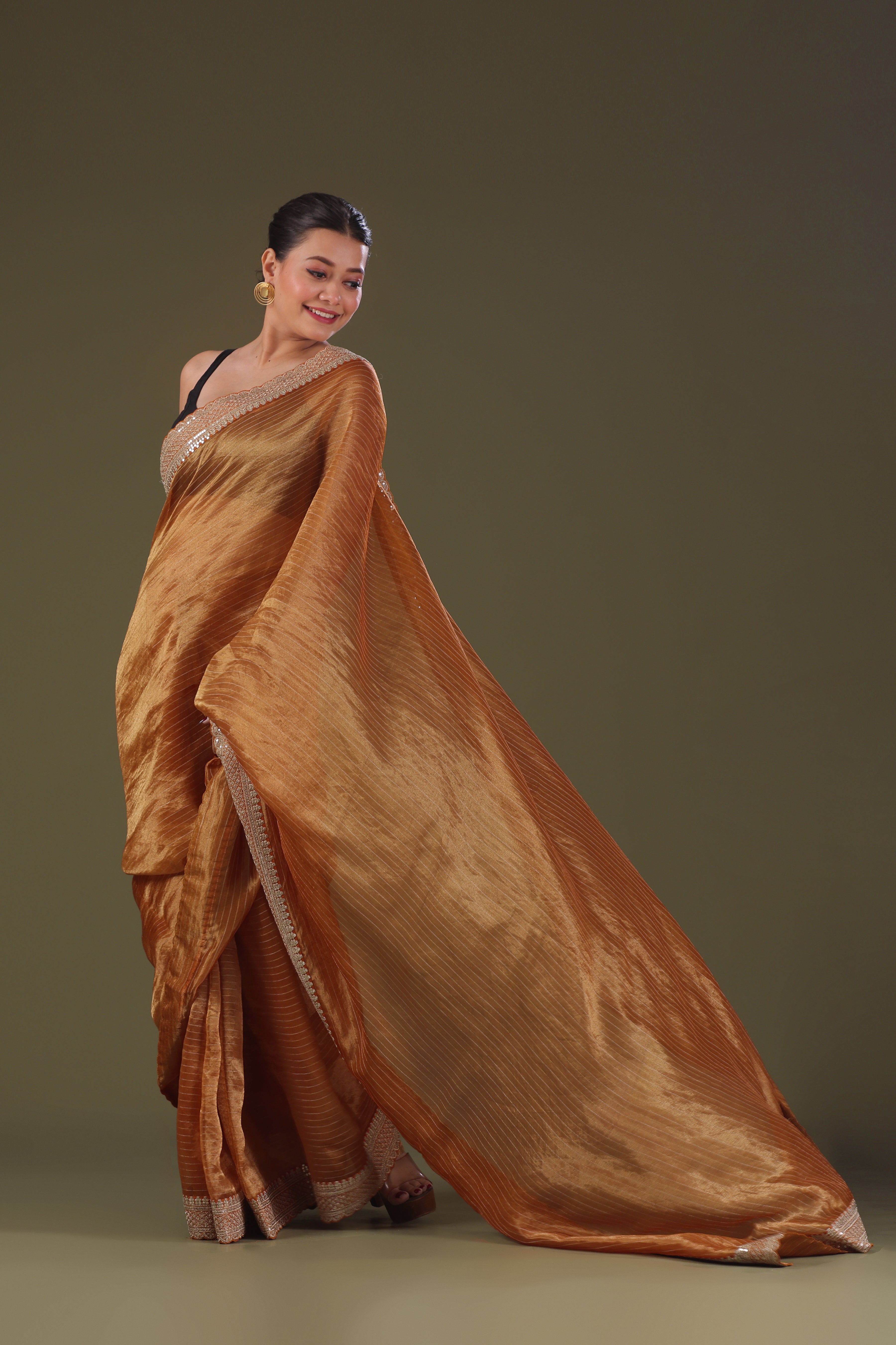 Organza Tissue Zari Border