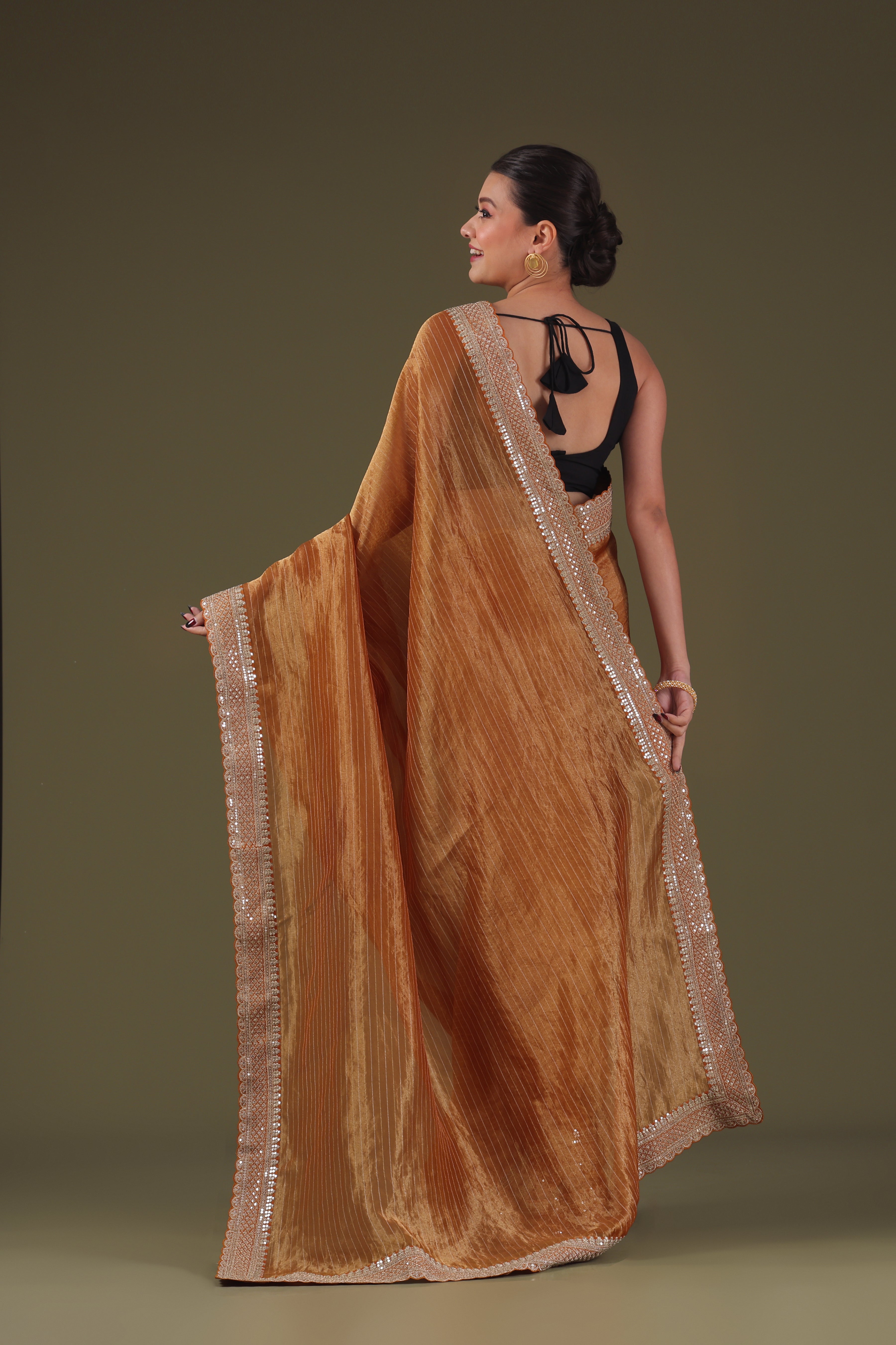 Organza Tissue Zari Border