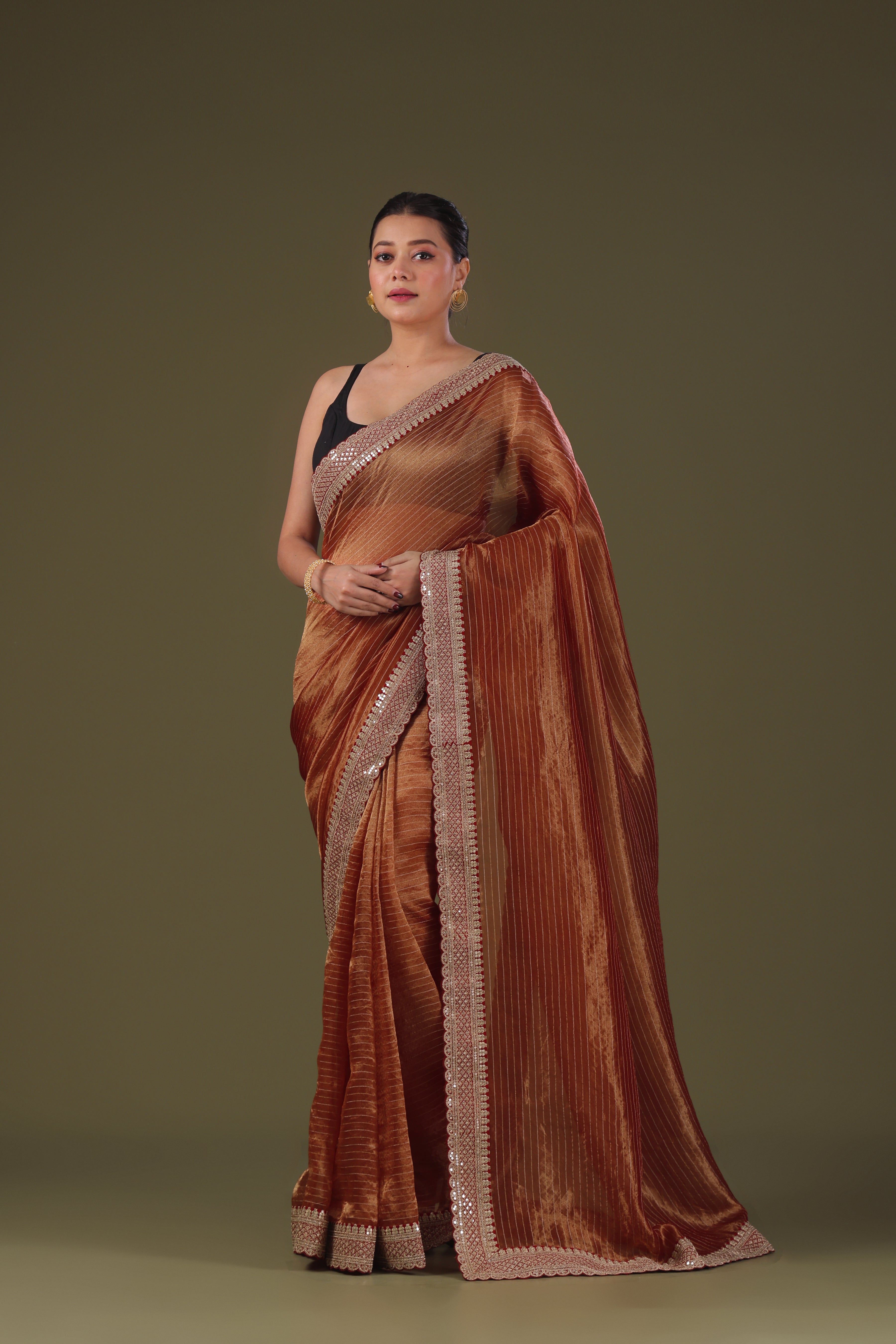 Organza Tissue Zari Border