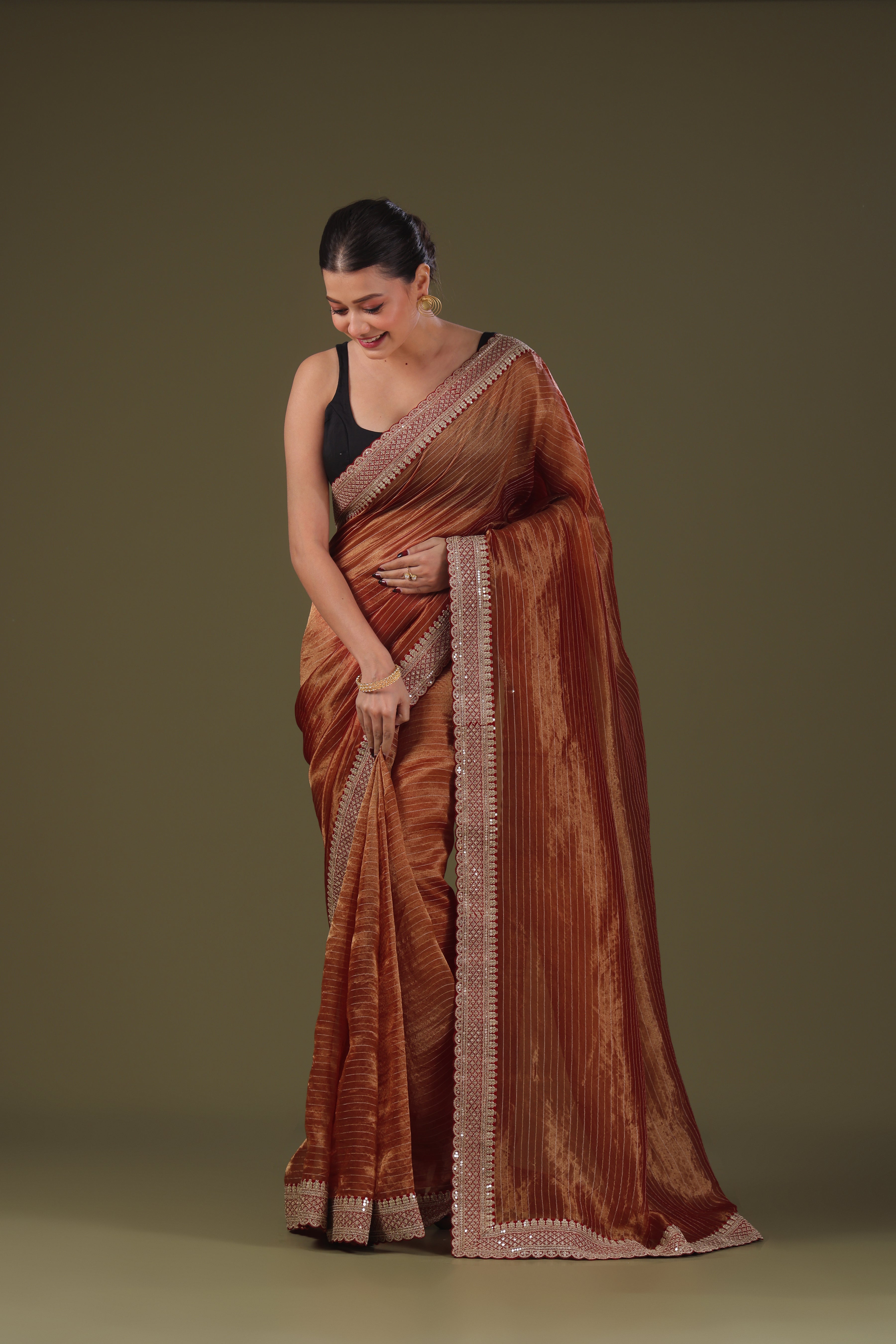 Organza Tissue Zari Border