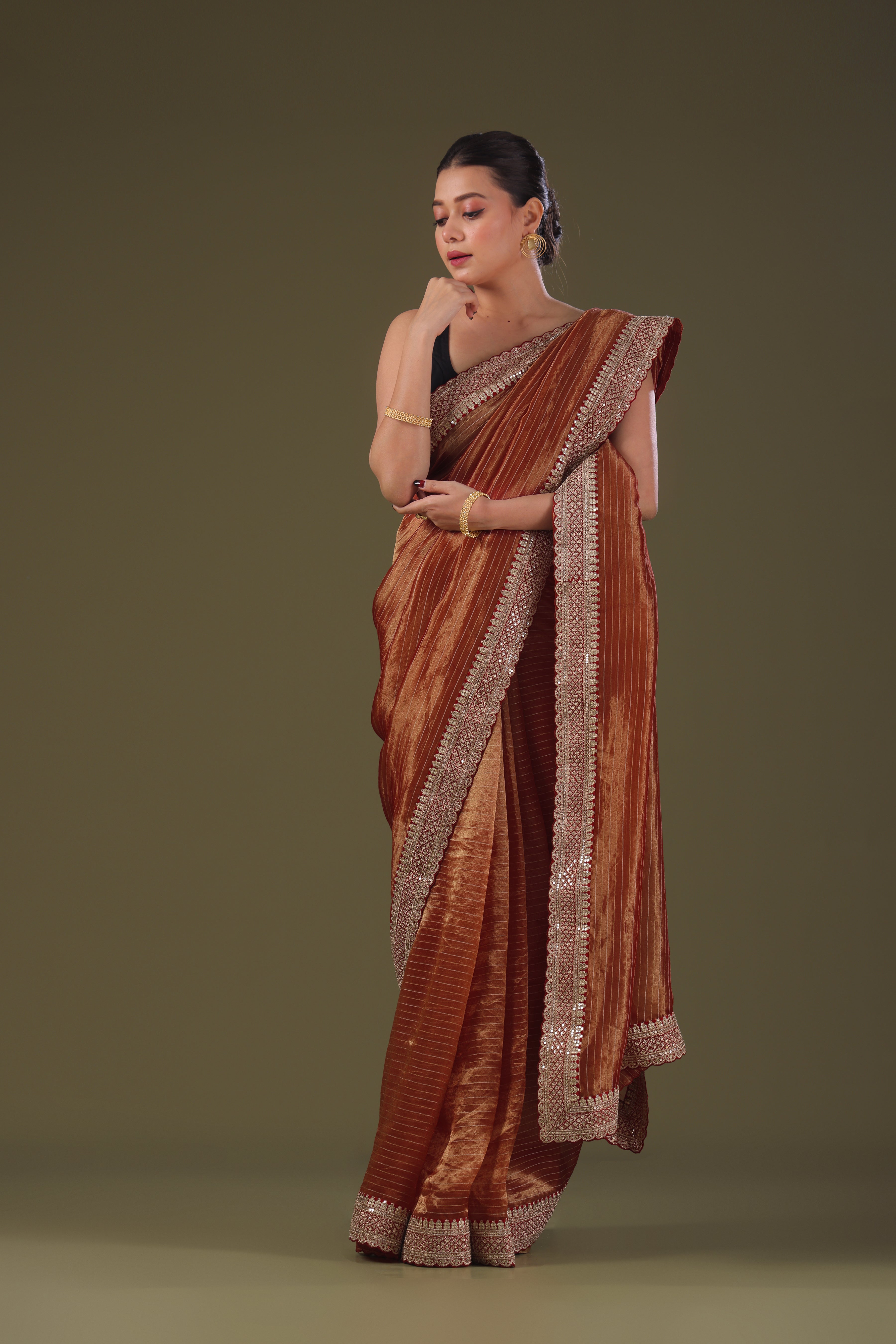 Organza Tissue Zari Border