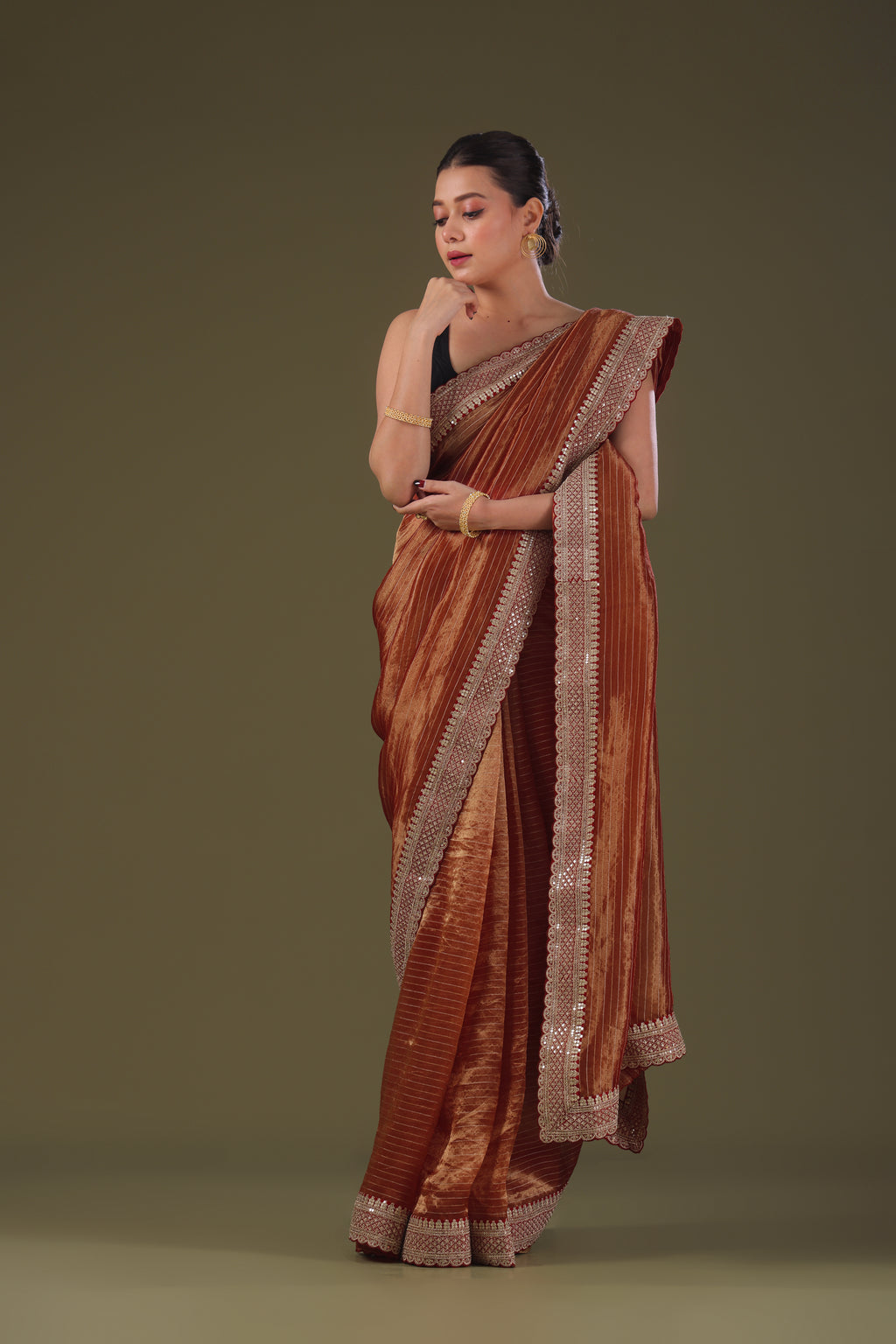 Organza Tissue Zari Border