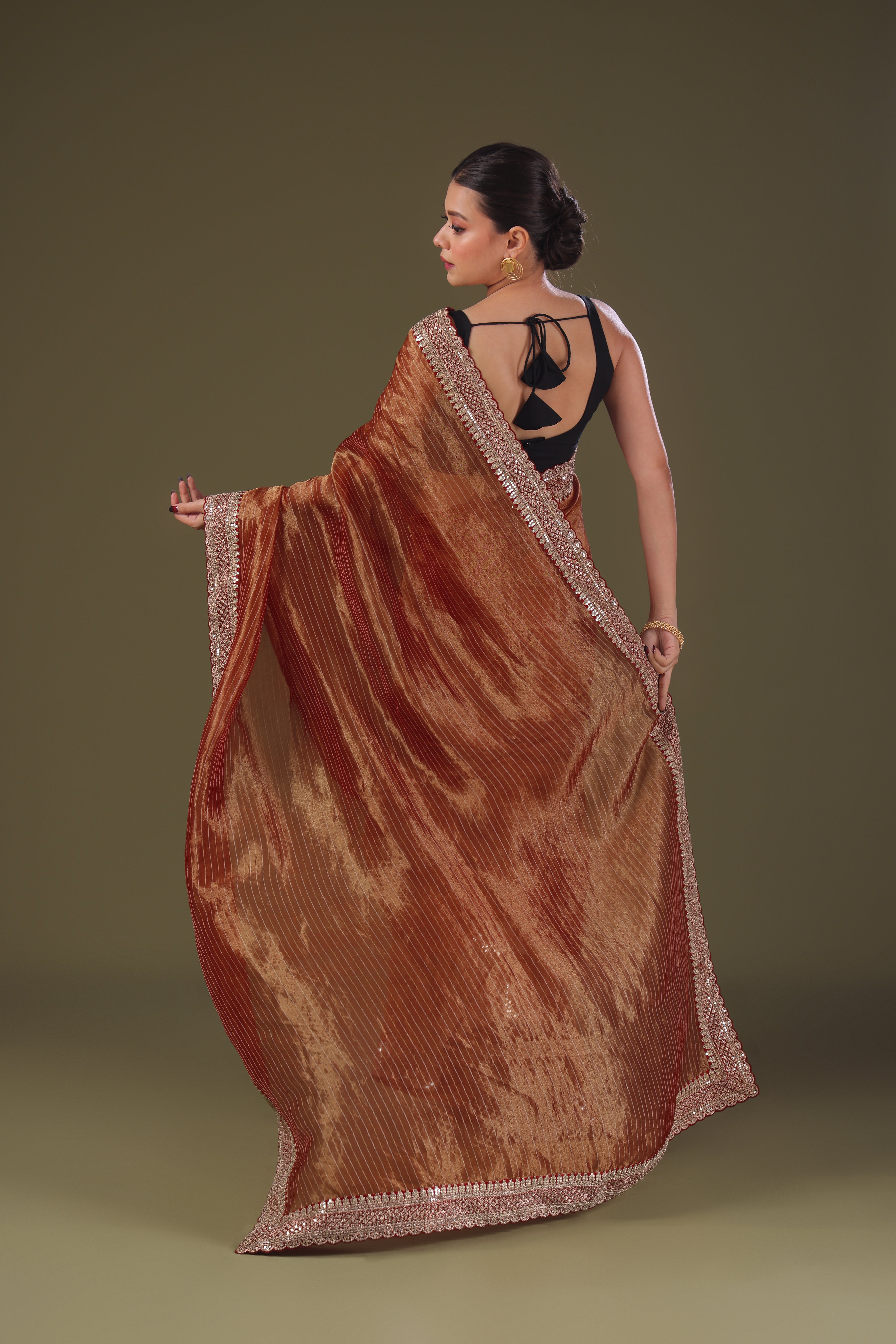 Organza Tissue Zari Border