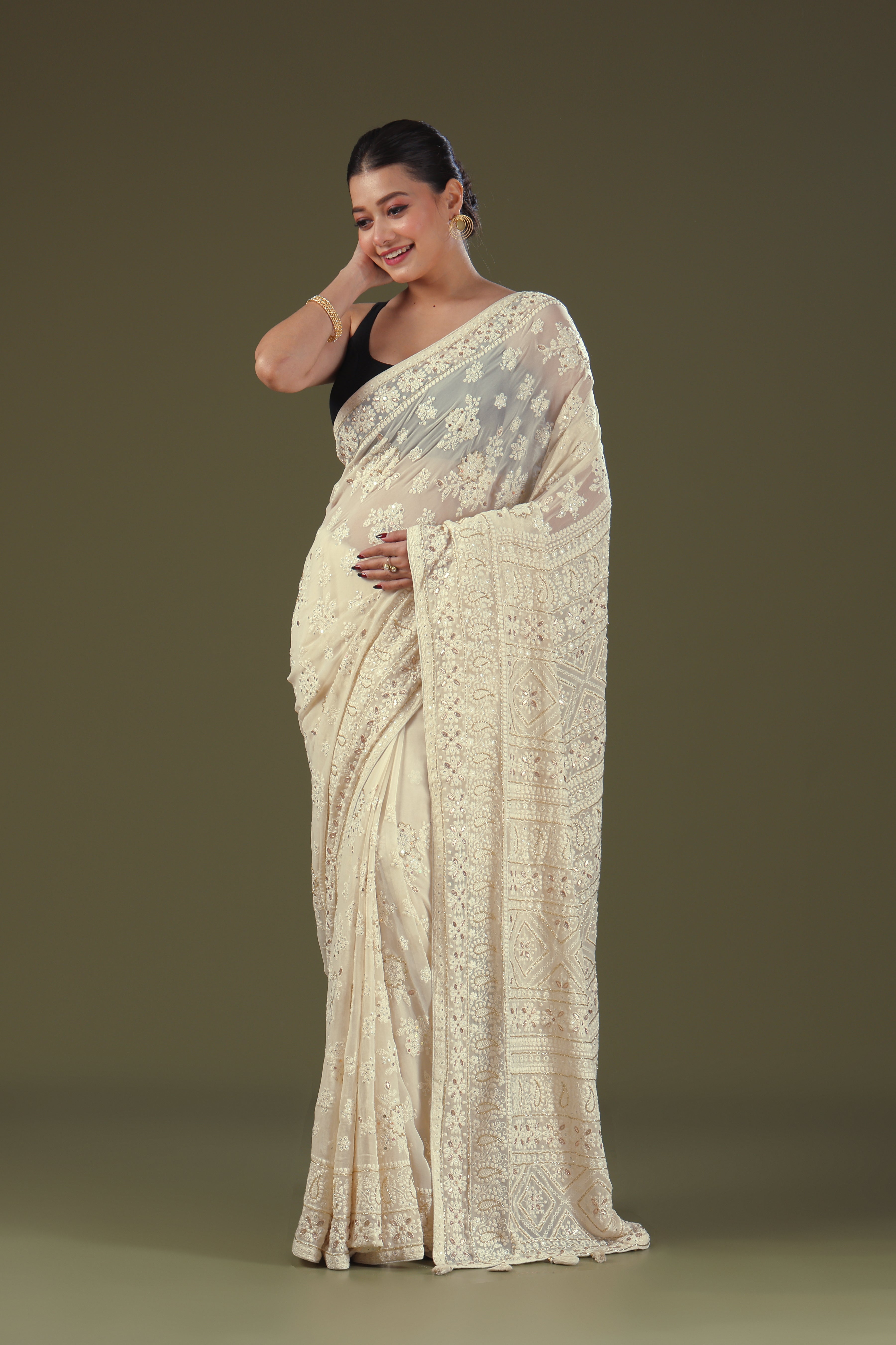 Chikankari Saree