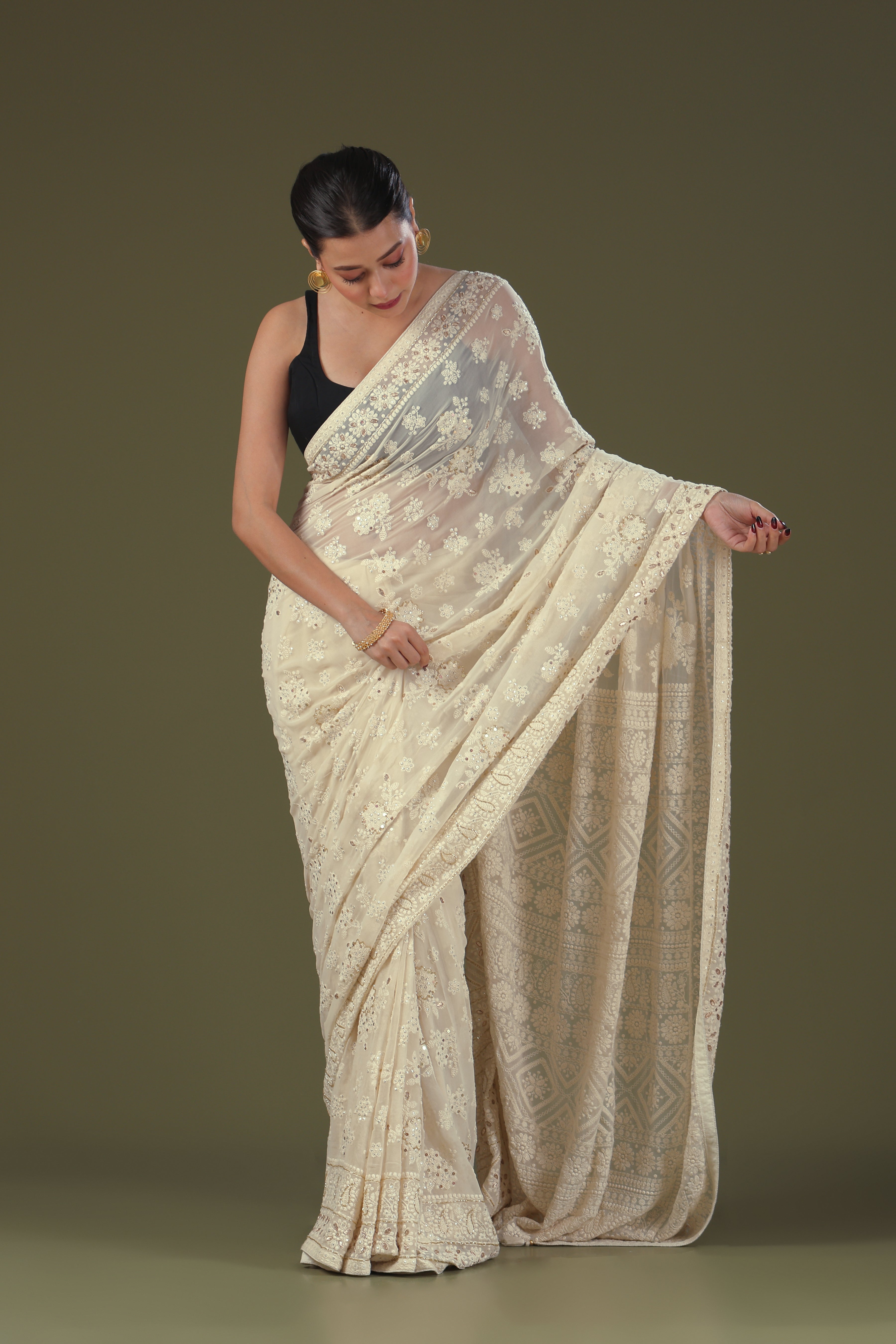 Chikankari Saree