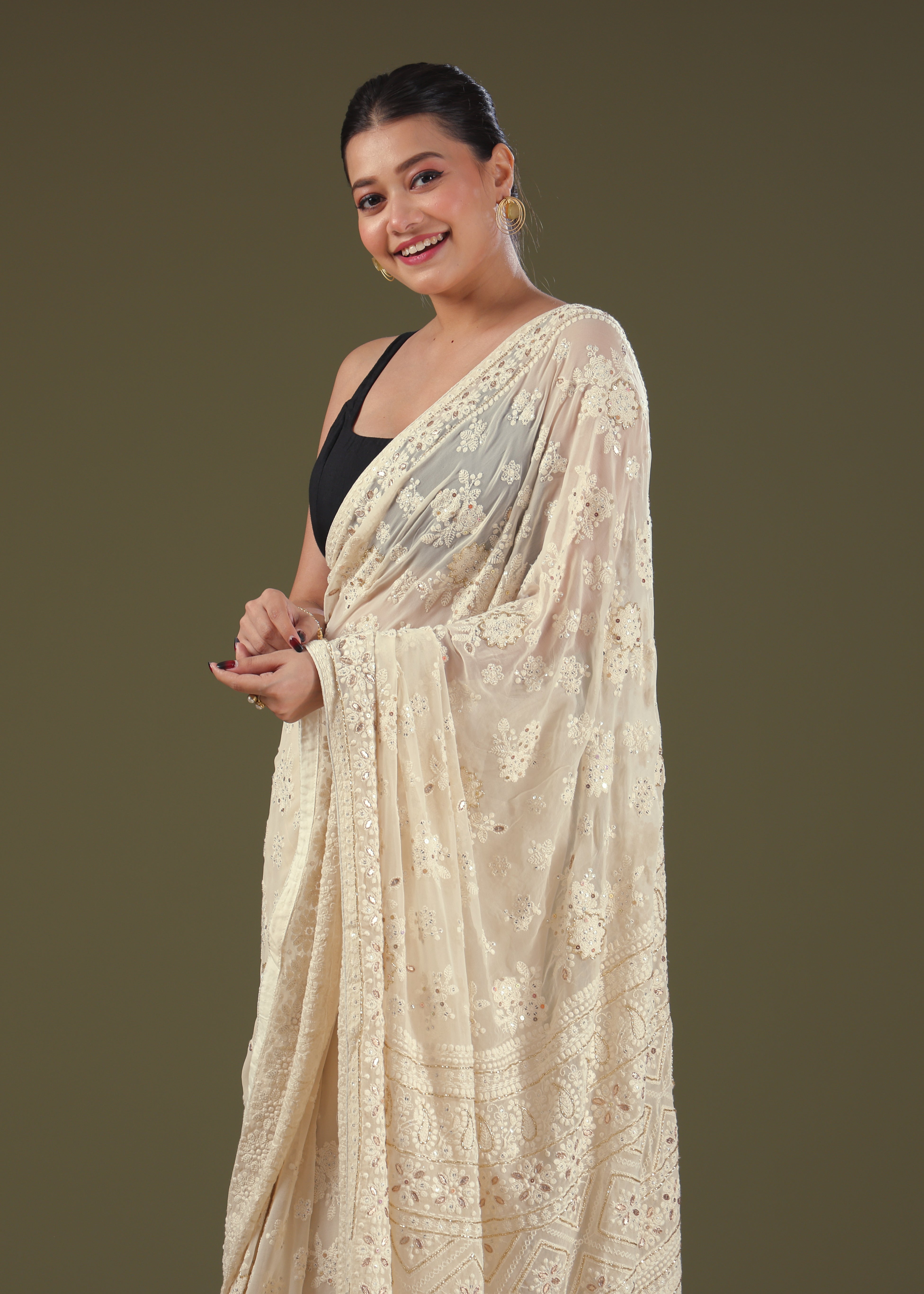 Chikankari Saree